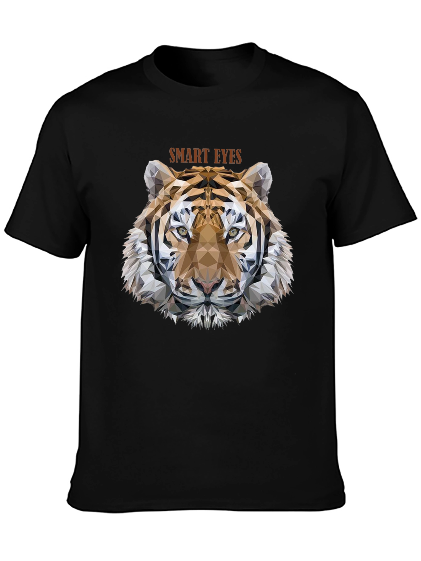 Geometric Tiger Head T-Shirt - Smart Eyes Design