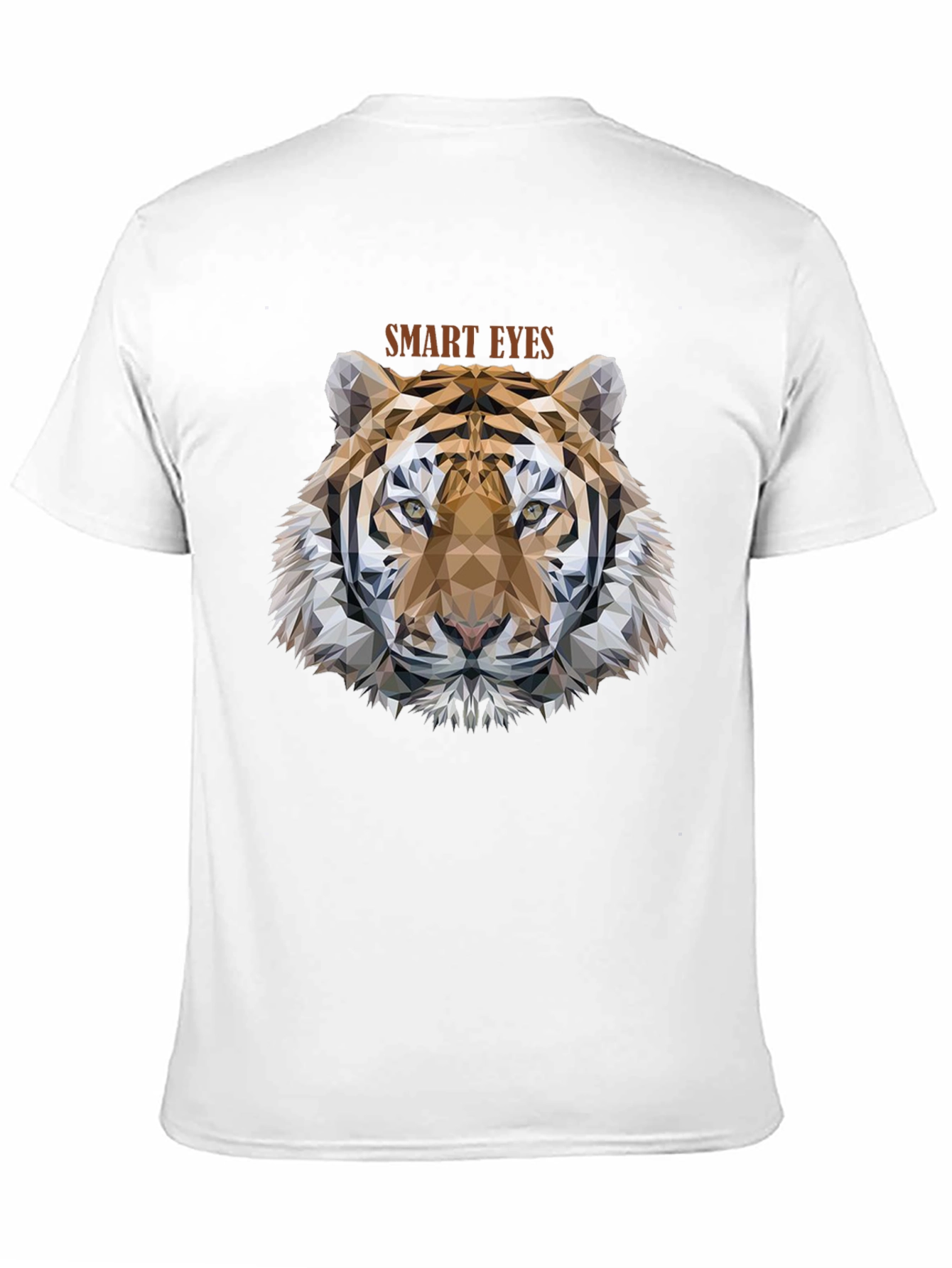 Geometric Tiger Head T-Shirt - Smart Eyes Design