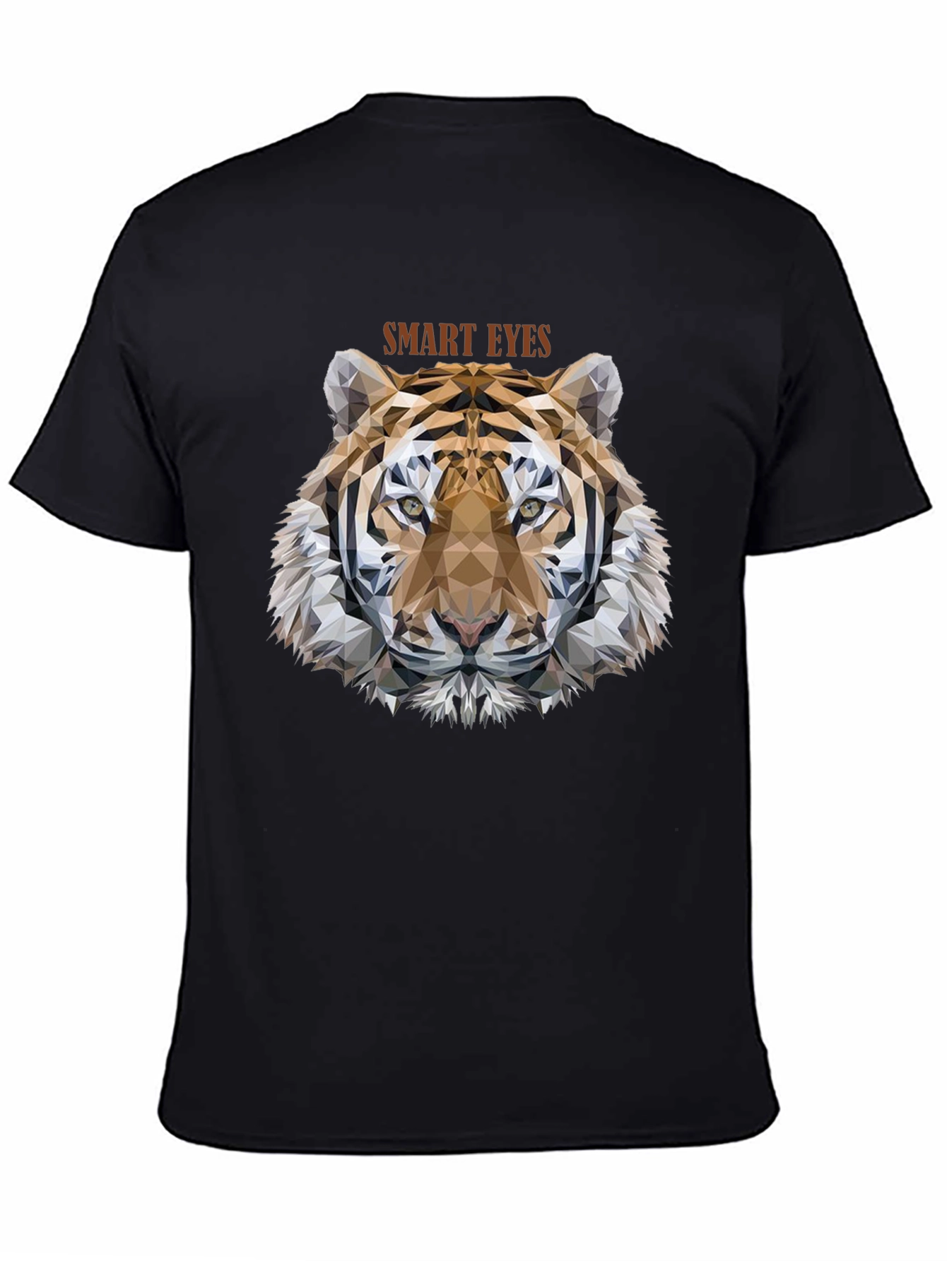 Geometric Tiger Head T-Shirt - Smart Eyes Design