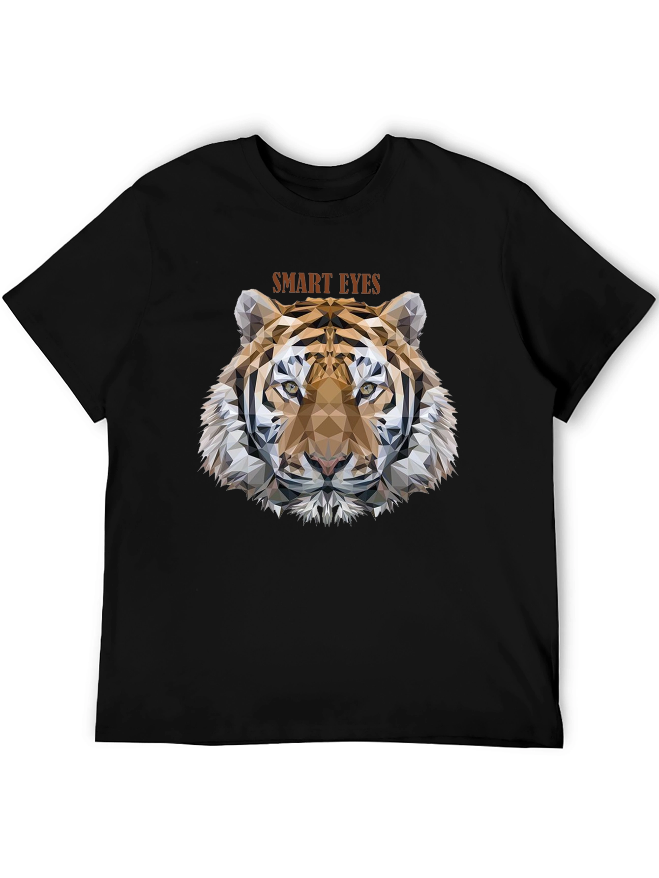 Geometric Tiger Head T-Shirt - Smart Eyes Design