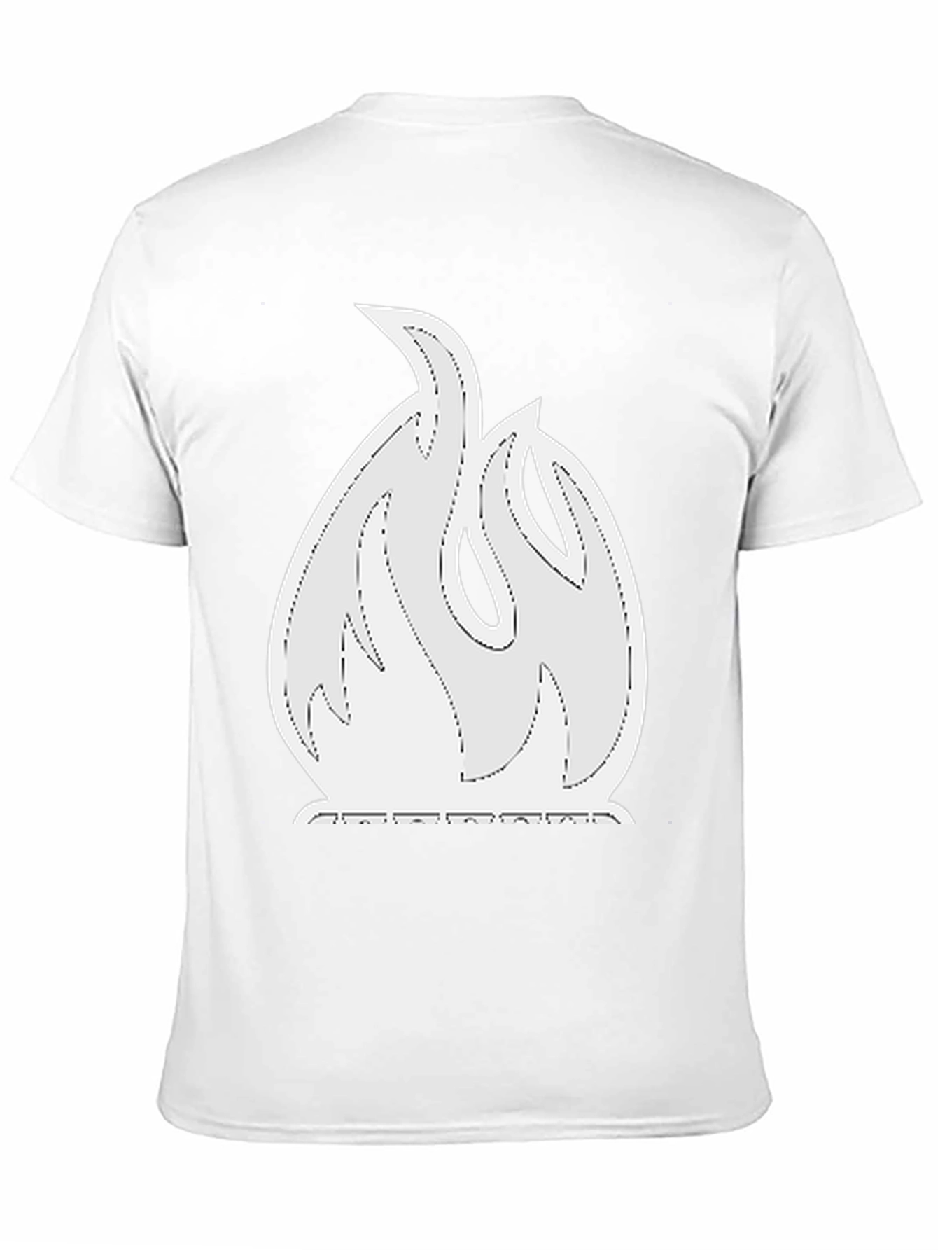 Flame Graphic Tee - Black Cotton Blend Shirt