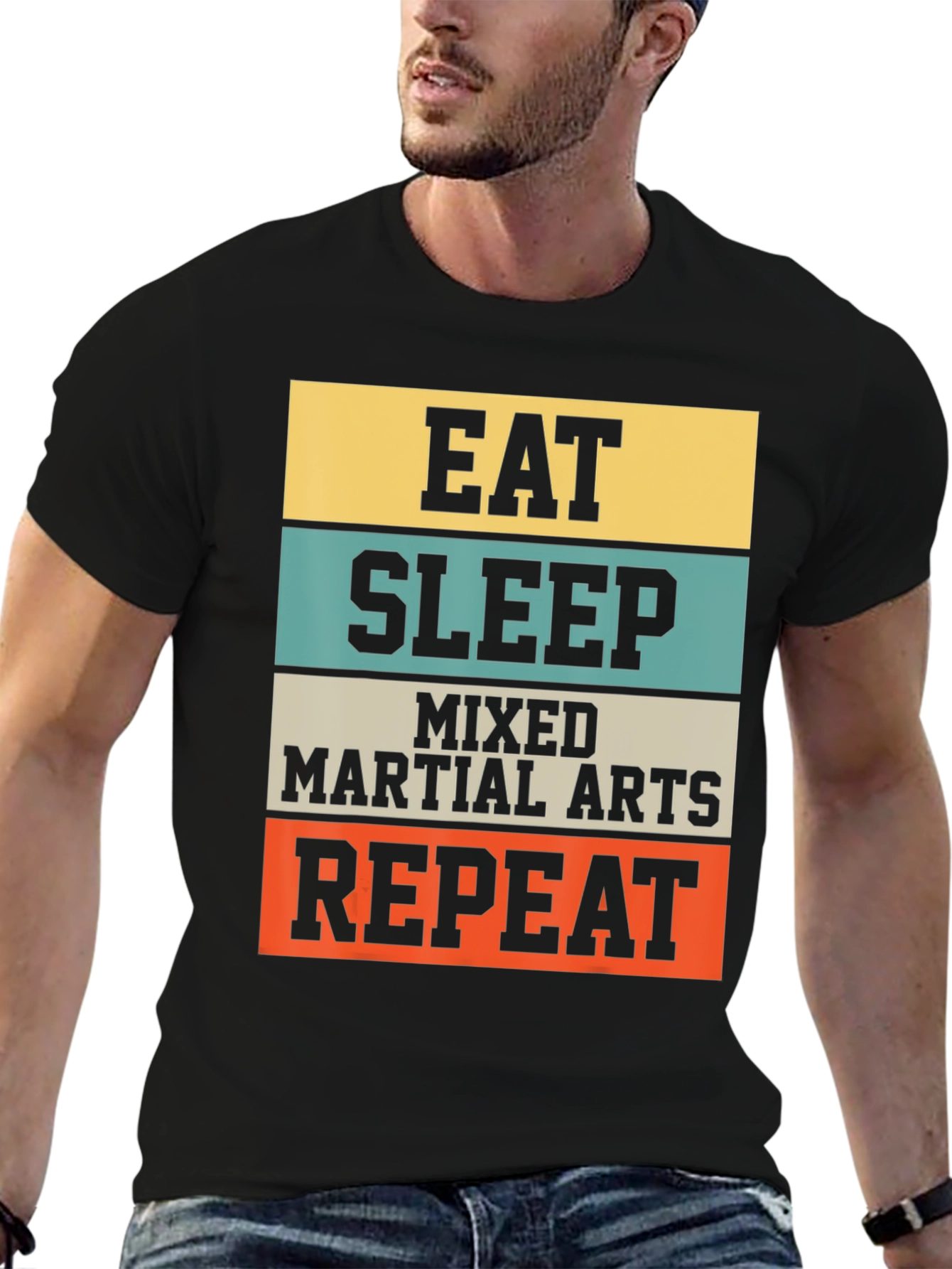 Eat Sleep MMA Repeat Black T-Shirt
