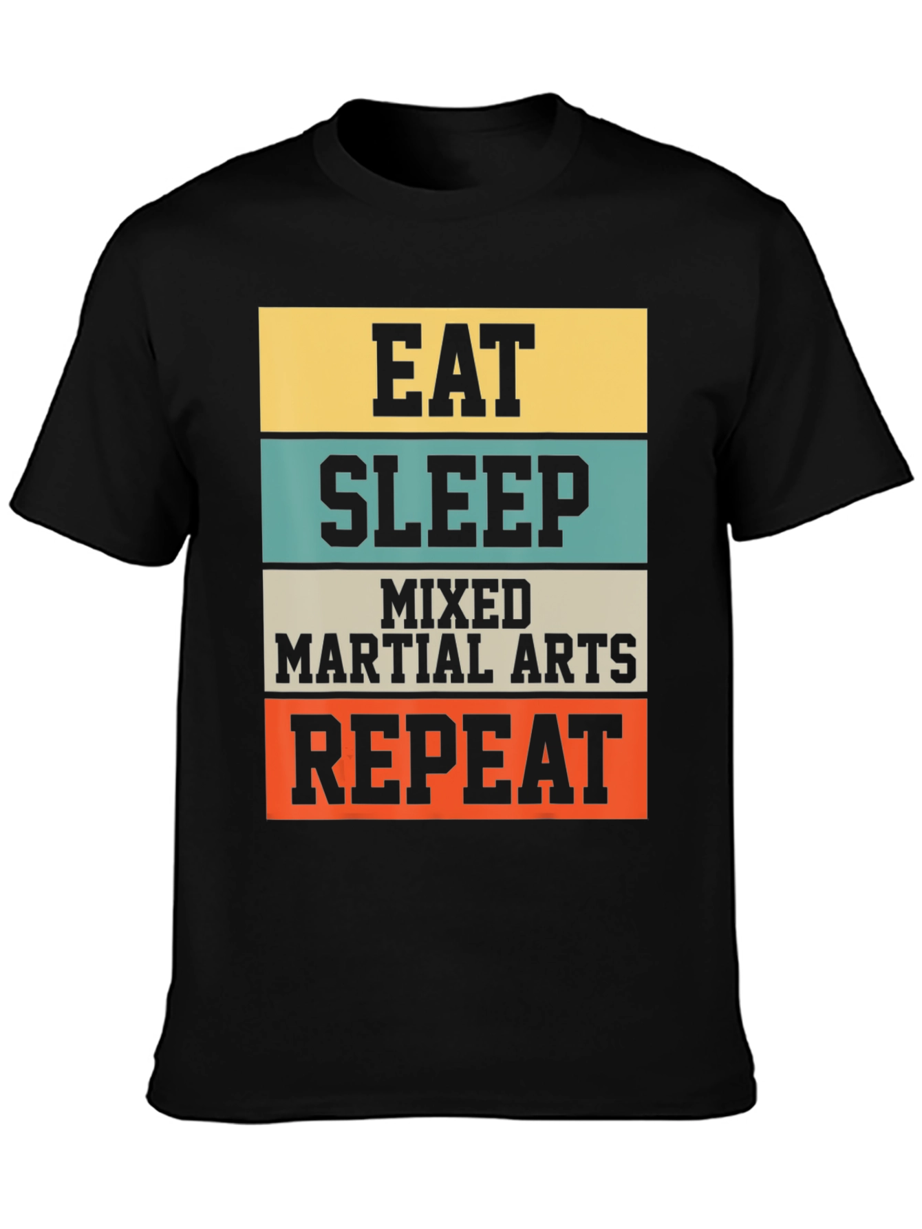 Eat Sleep MMA Repeat Black T-Shirt