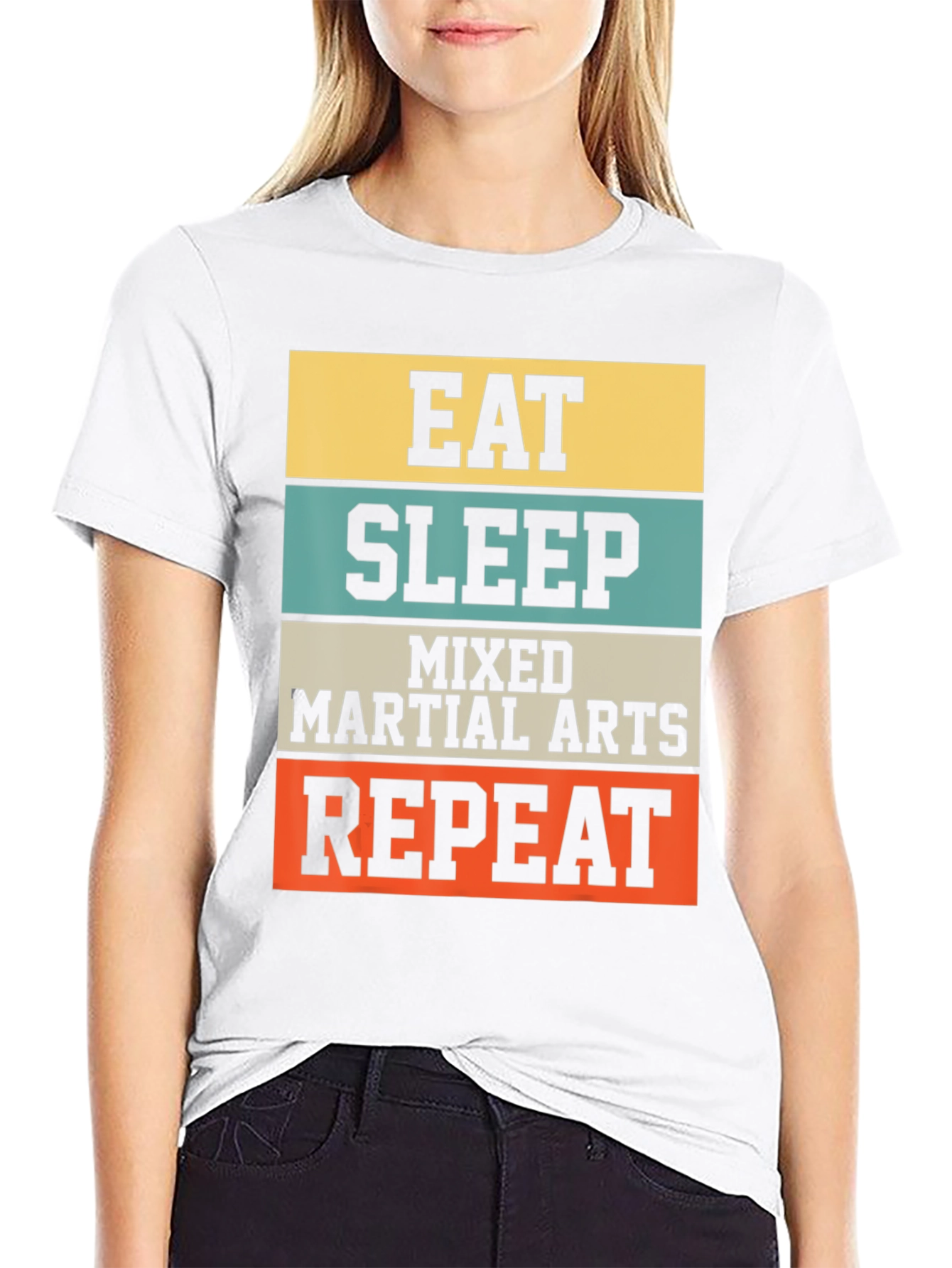 Eat Sleep MMA Repeat Black T-Shirt