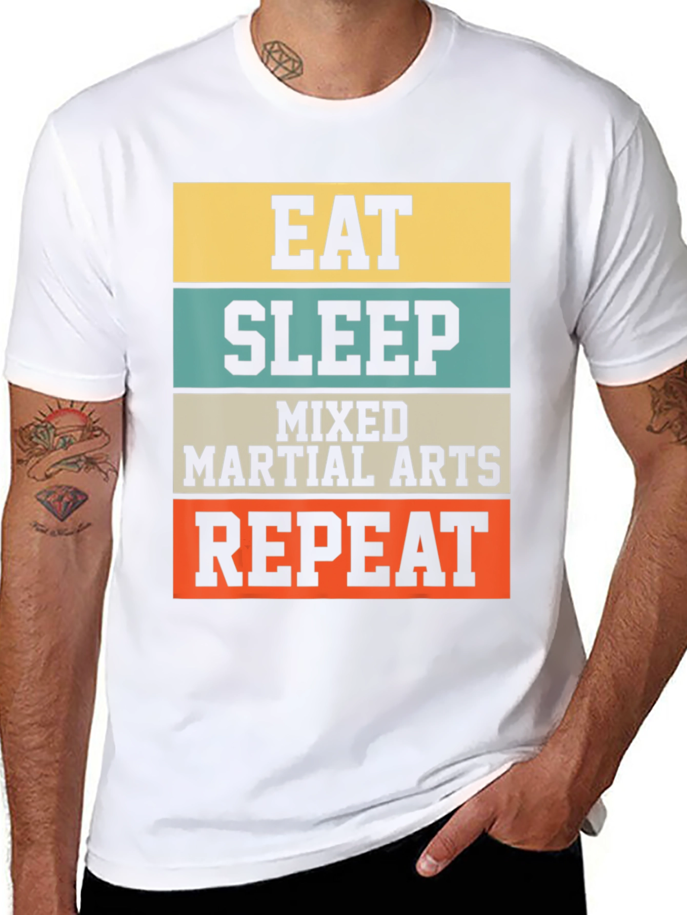 Eat Sleep MMA Repeat Black T-Shirt