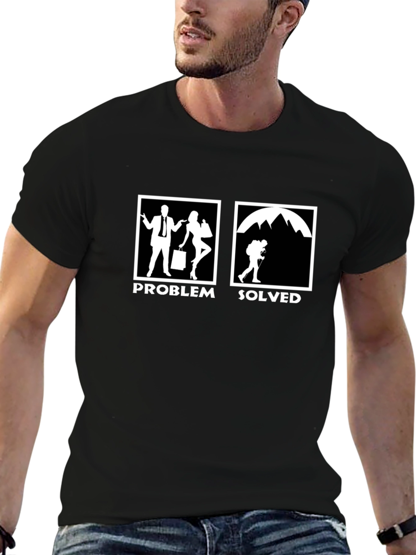 Problem Solved Hiking T-Shirt - Funny Outdoor Tee