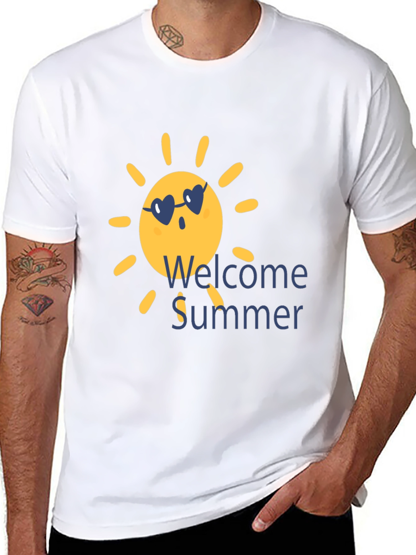 Welcome Summer T-Shirt -  Cute Sun Graphic Tee