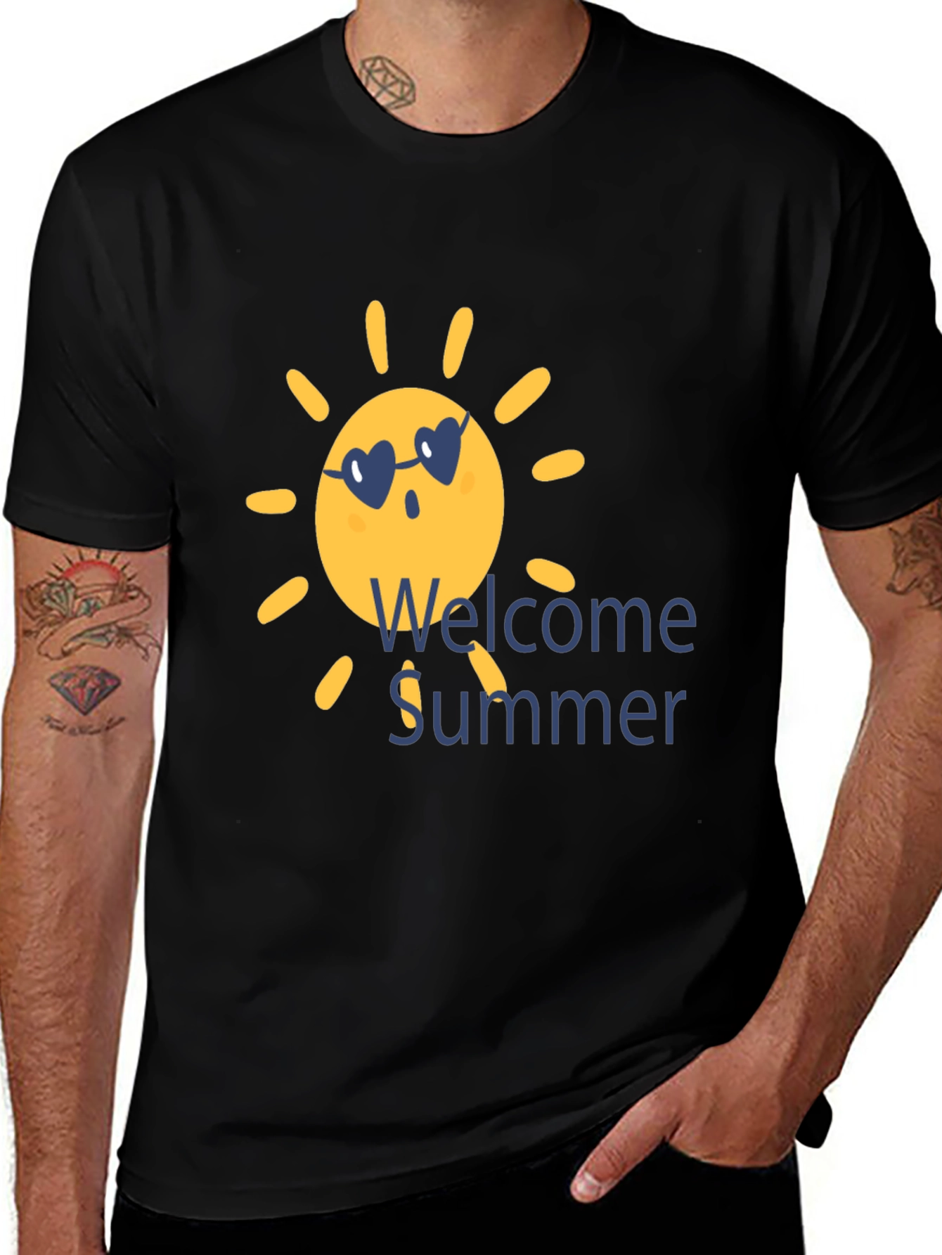 Welcome Summer T-Shirt -  Cute Sun Graphic Tee