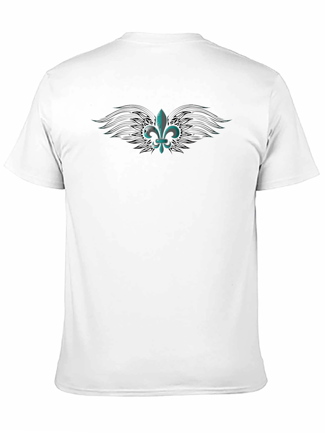 Mens Black Fleur-de-Lis Graphic Tee