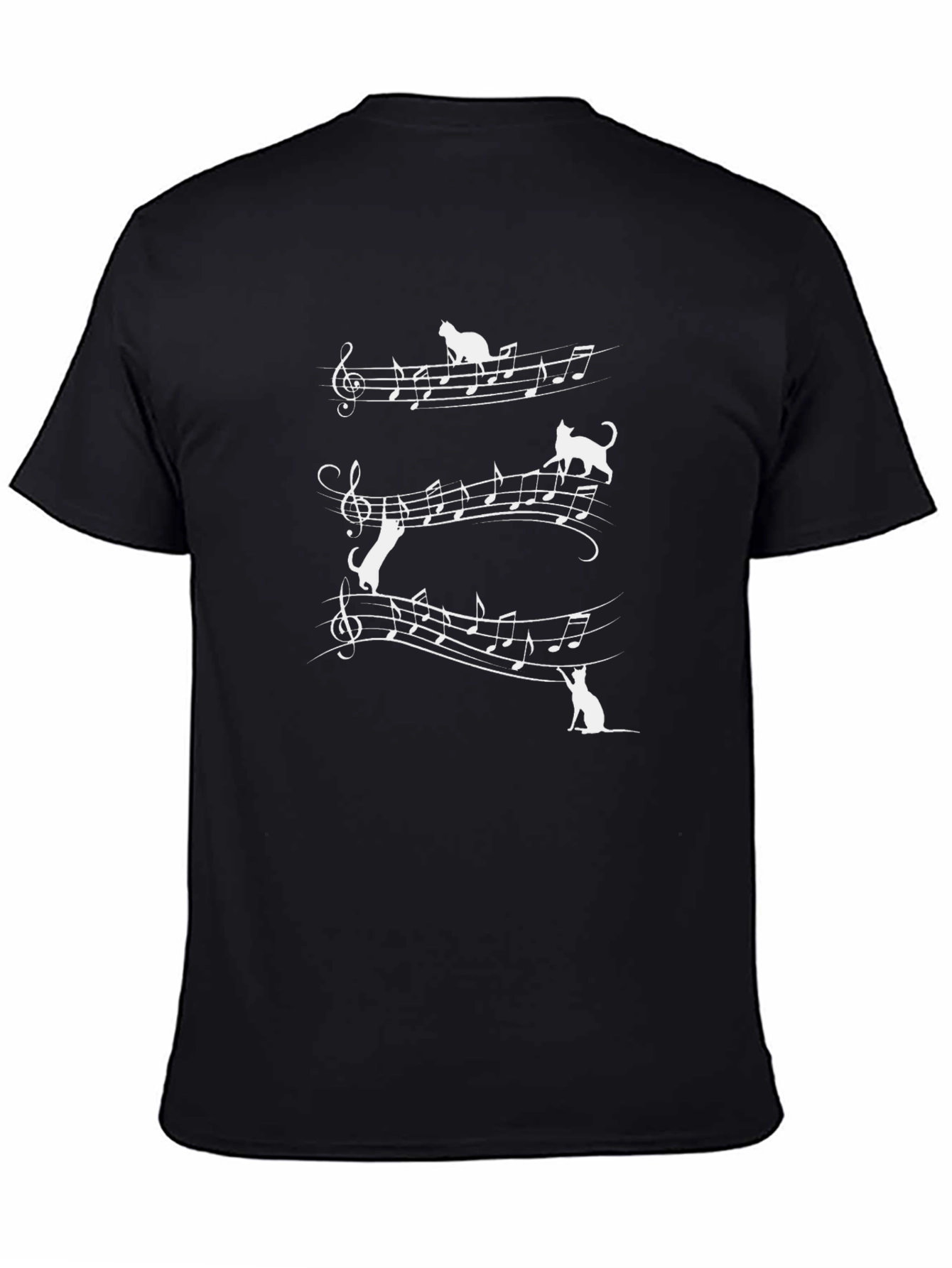 Musical Cats T-Shirt - Black
