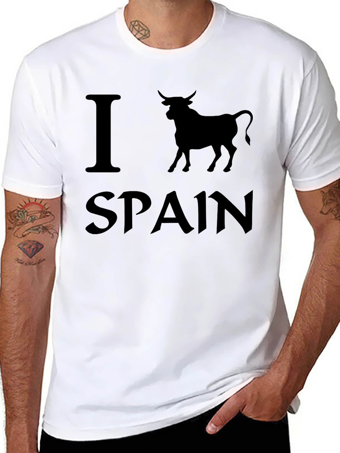 I Bull Spain T-Shirt - Black Graphic Tee
