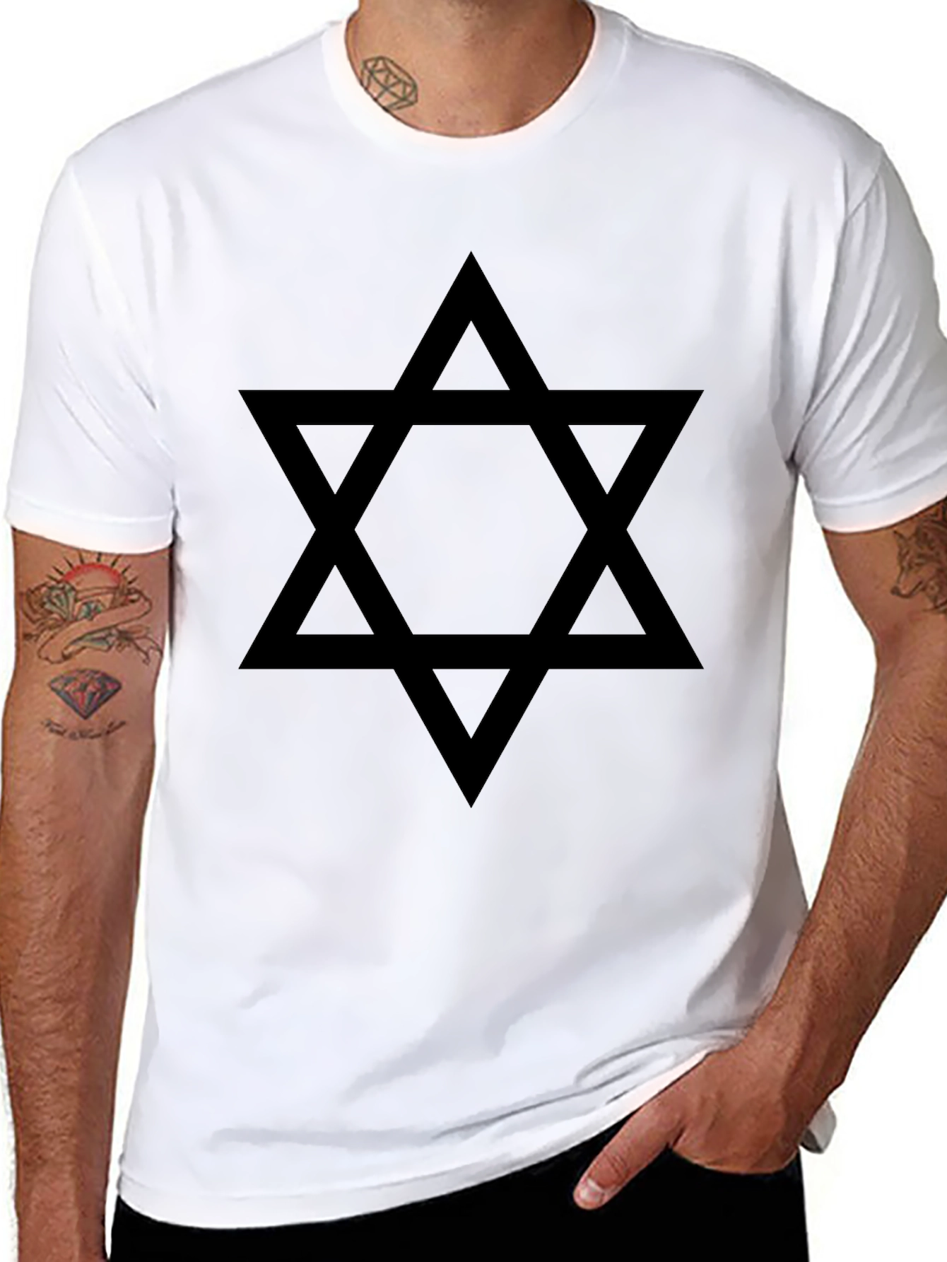 Star of David Graphic Tee - Black