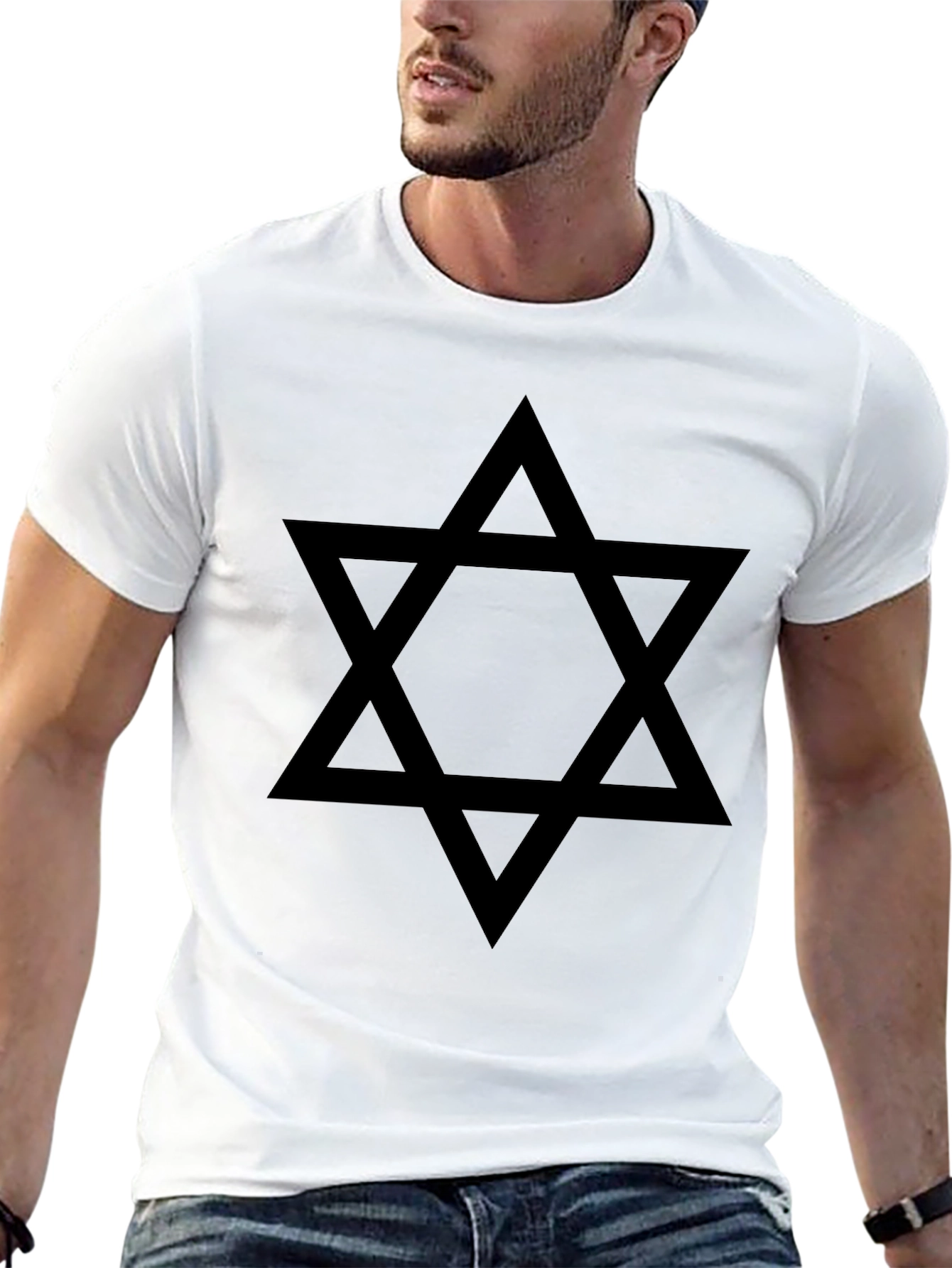 Star of David Graphic Tee - Black