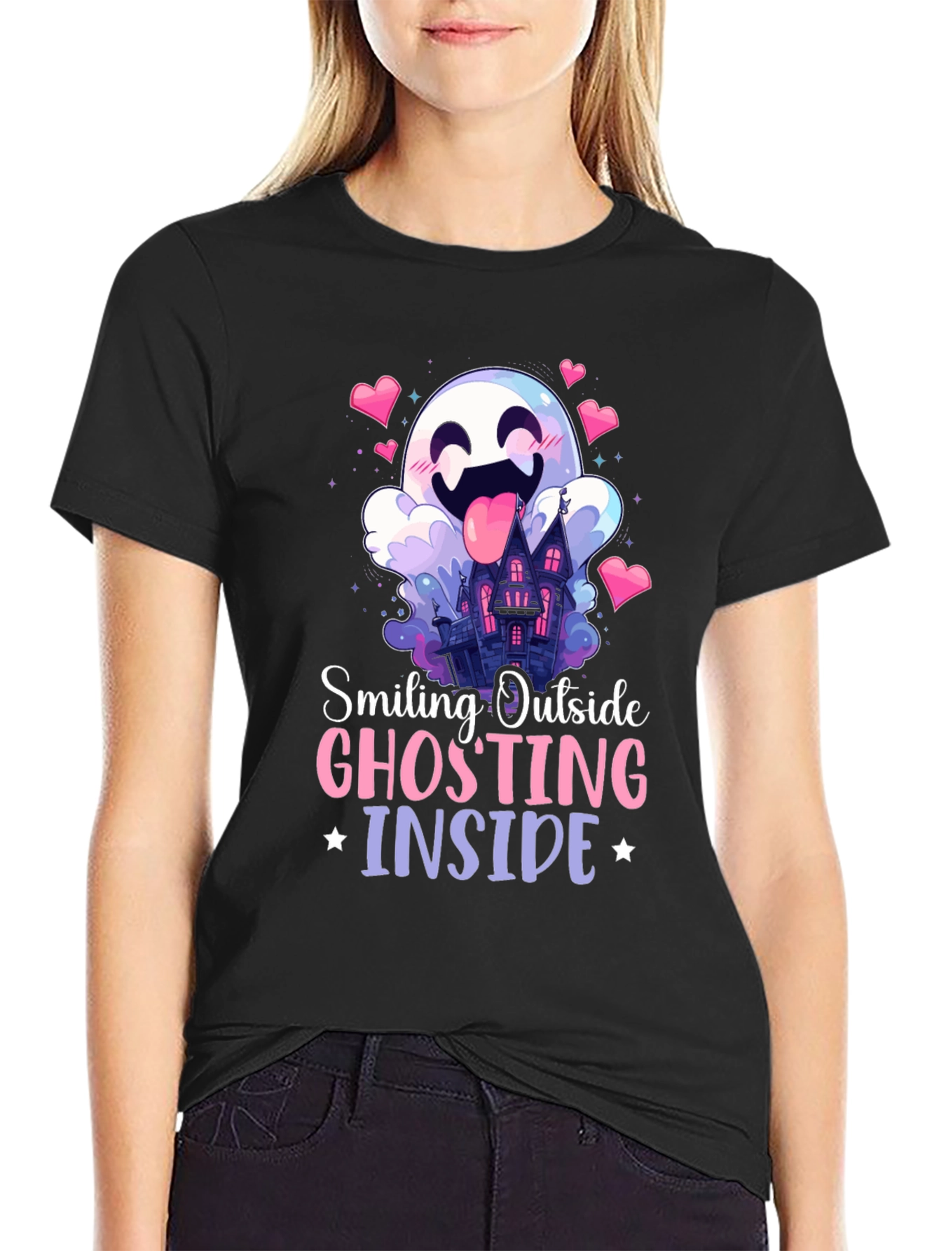 Smiling Ghosting Inside Halloween T-Shirt