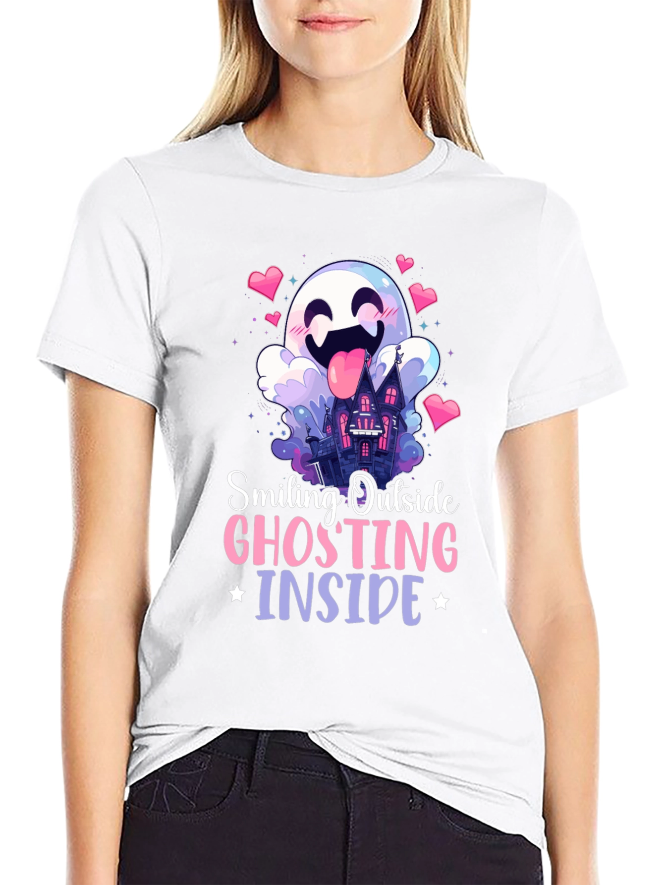 Smiling Ghosting Inside Halloween T-Shirt