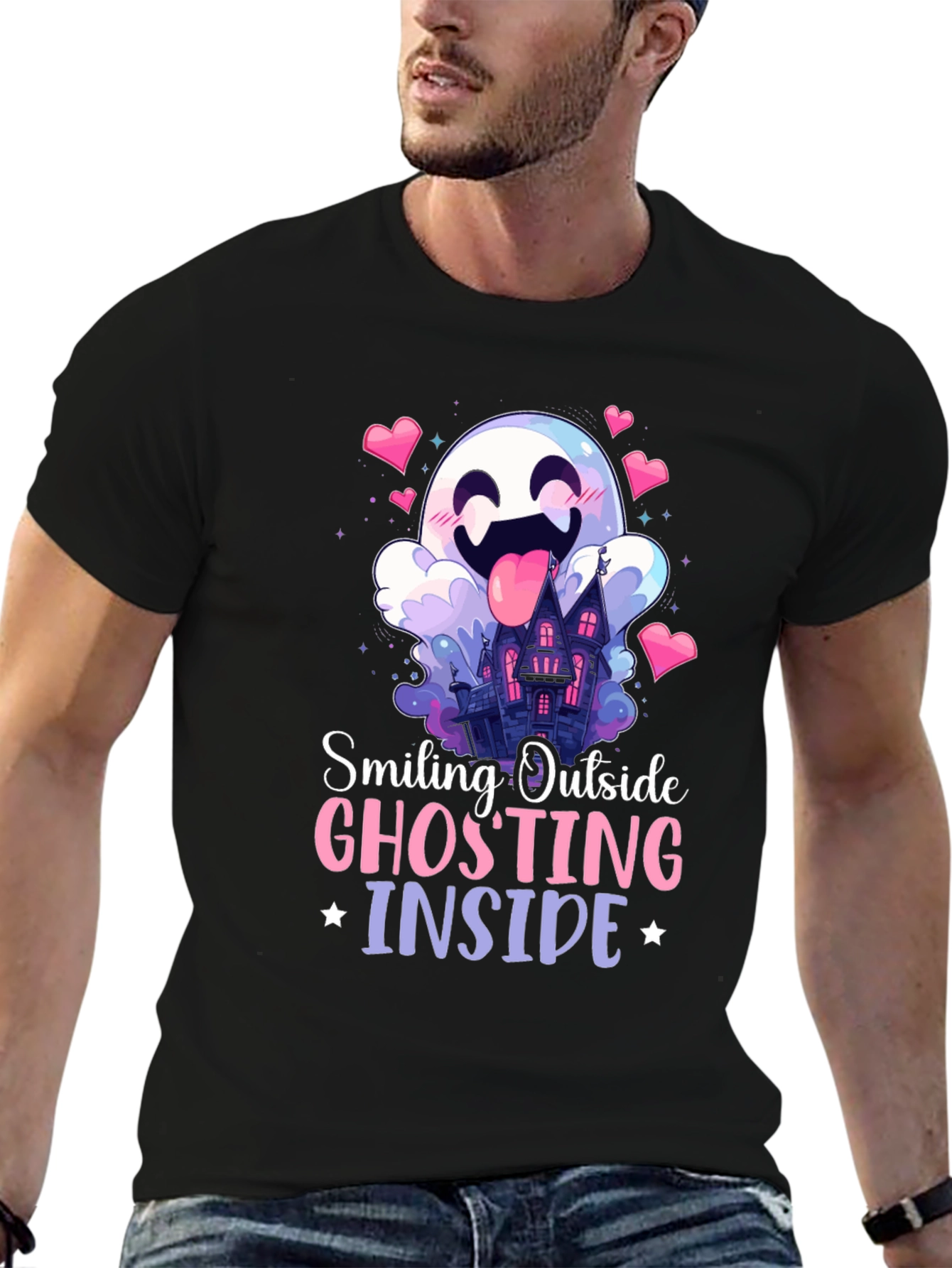 Smiling Ghosting Inside Halloween T-Shirt