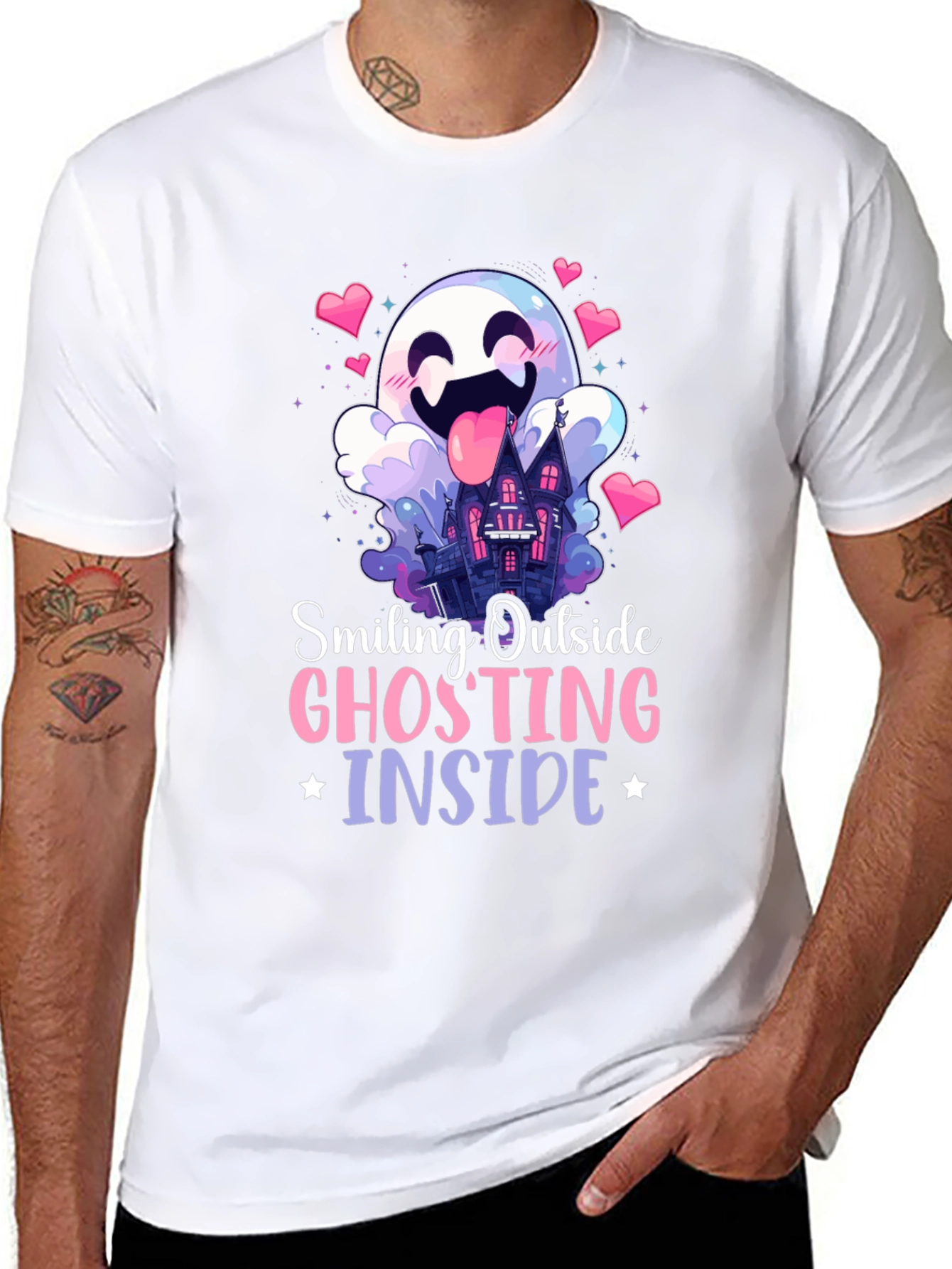 Smiling Ghosting Inside Halloween T-Shirt