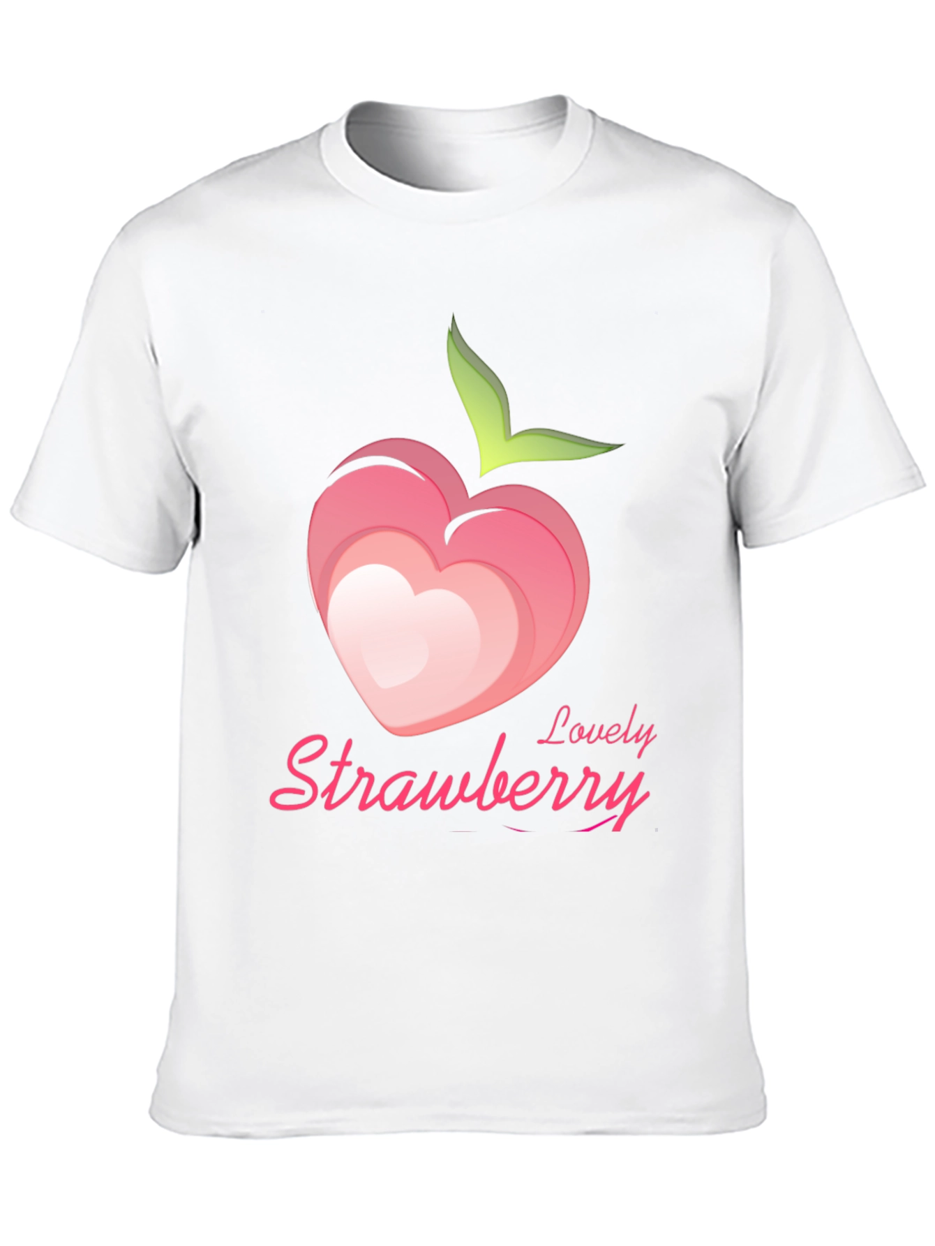 Lovely Strawberry Graphic Tee - Black