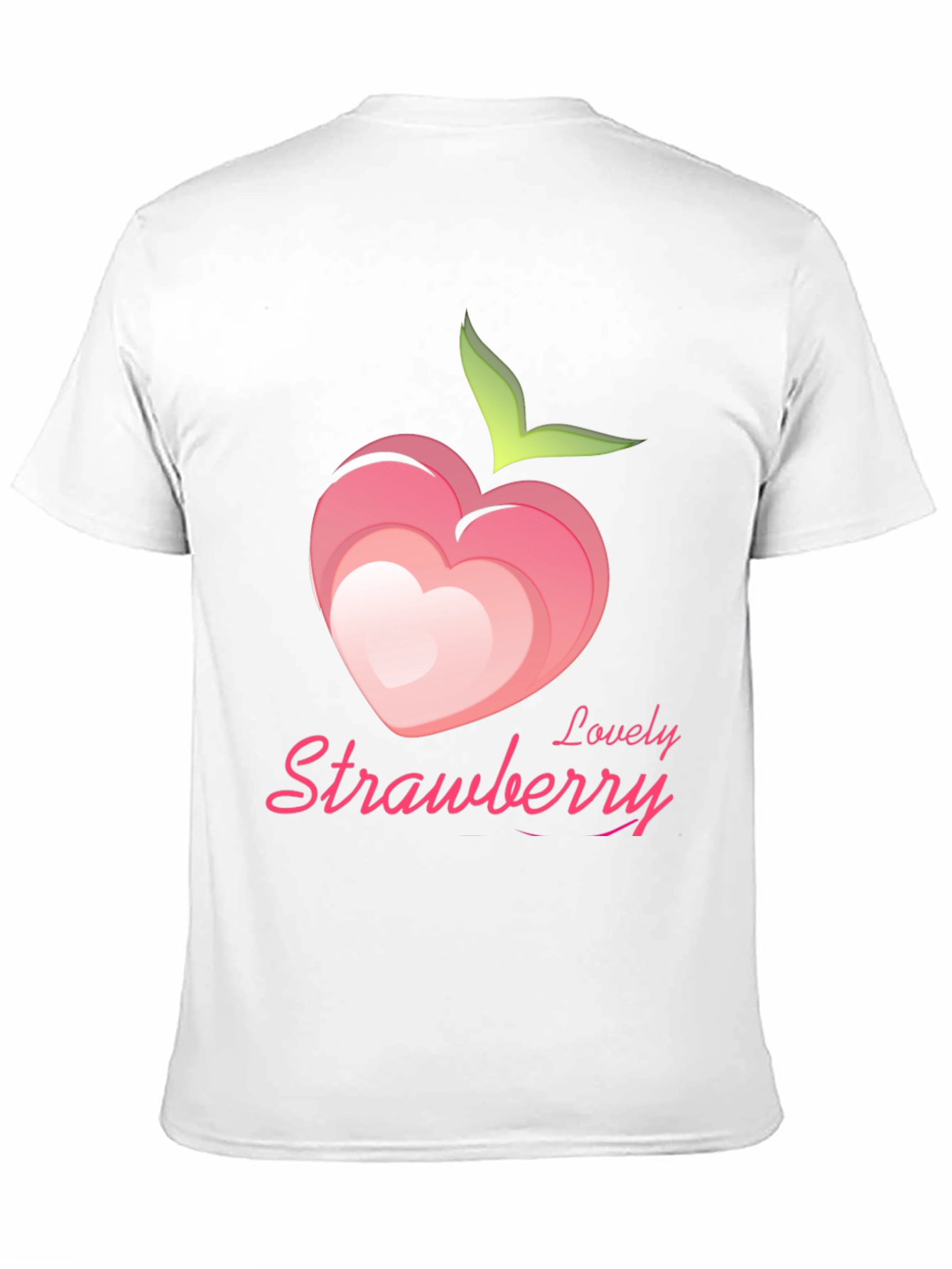 Lovely Strawberry Graphic Tee - Black