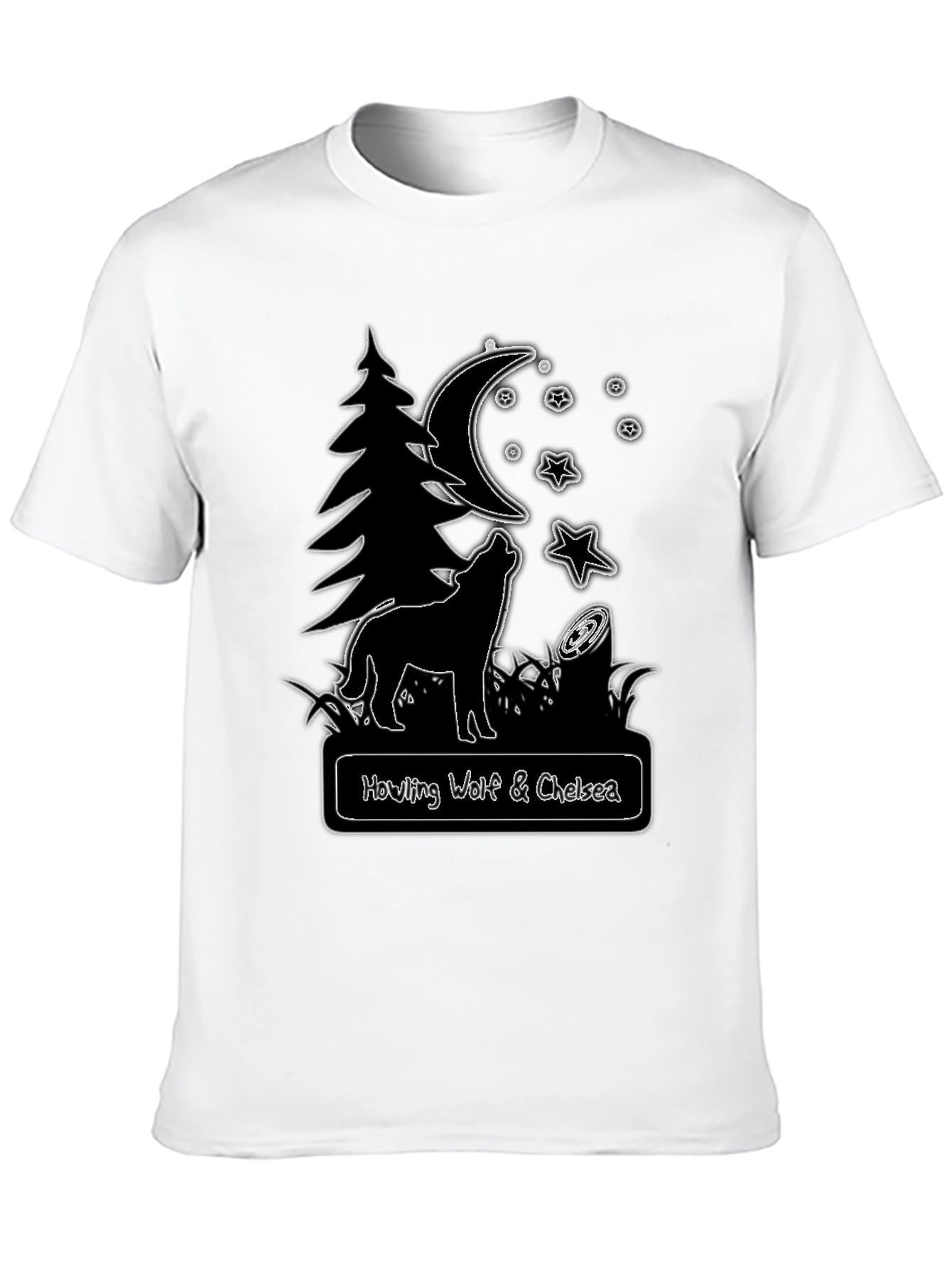 Howling Wolf & Chelsea Black Graphic T-Shirt