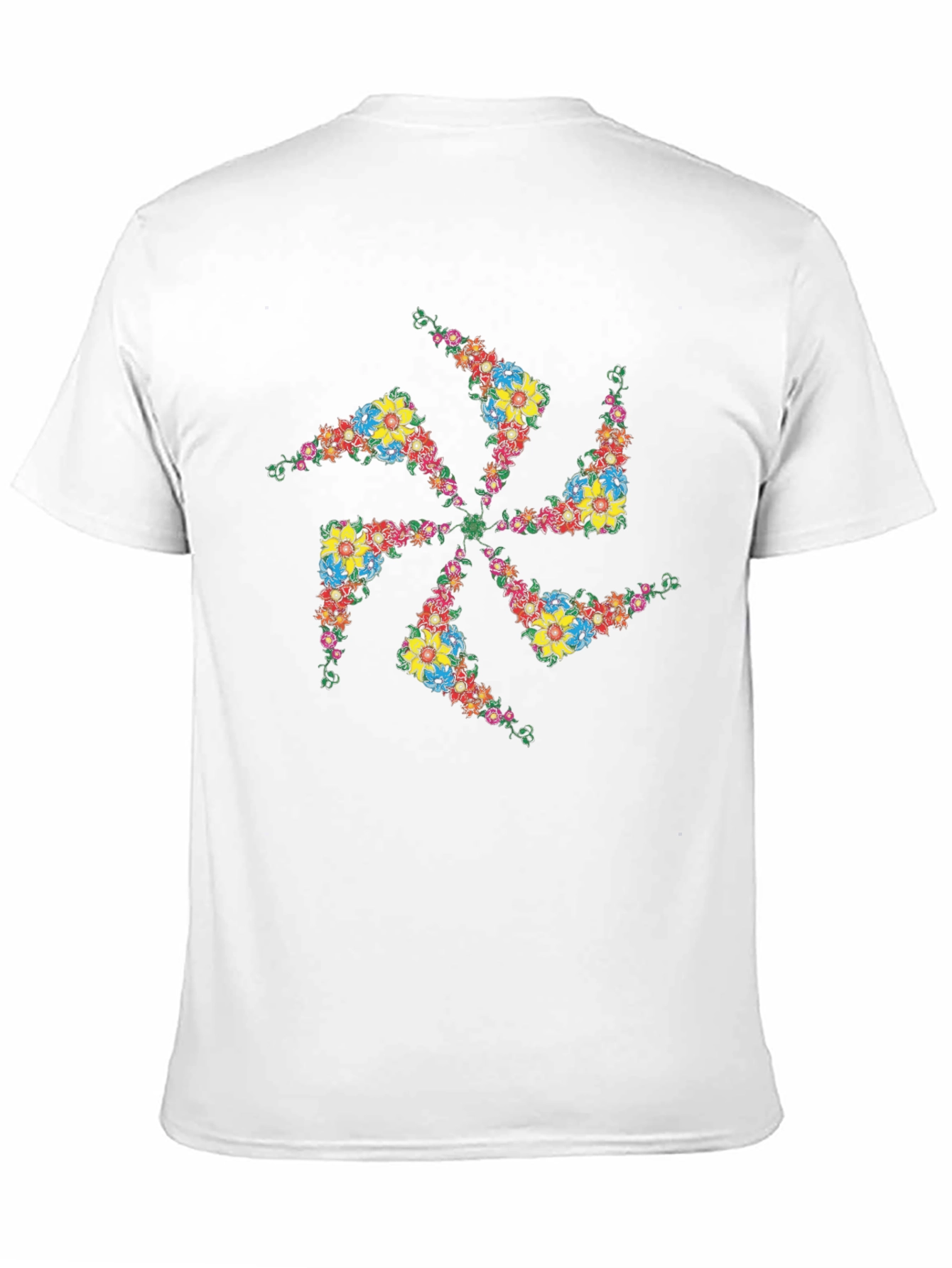 Floral Swirl Black T-Shirt