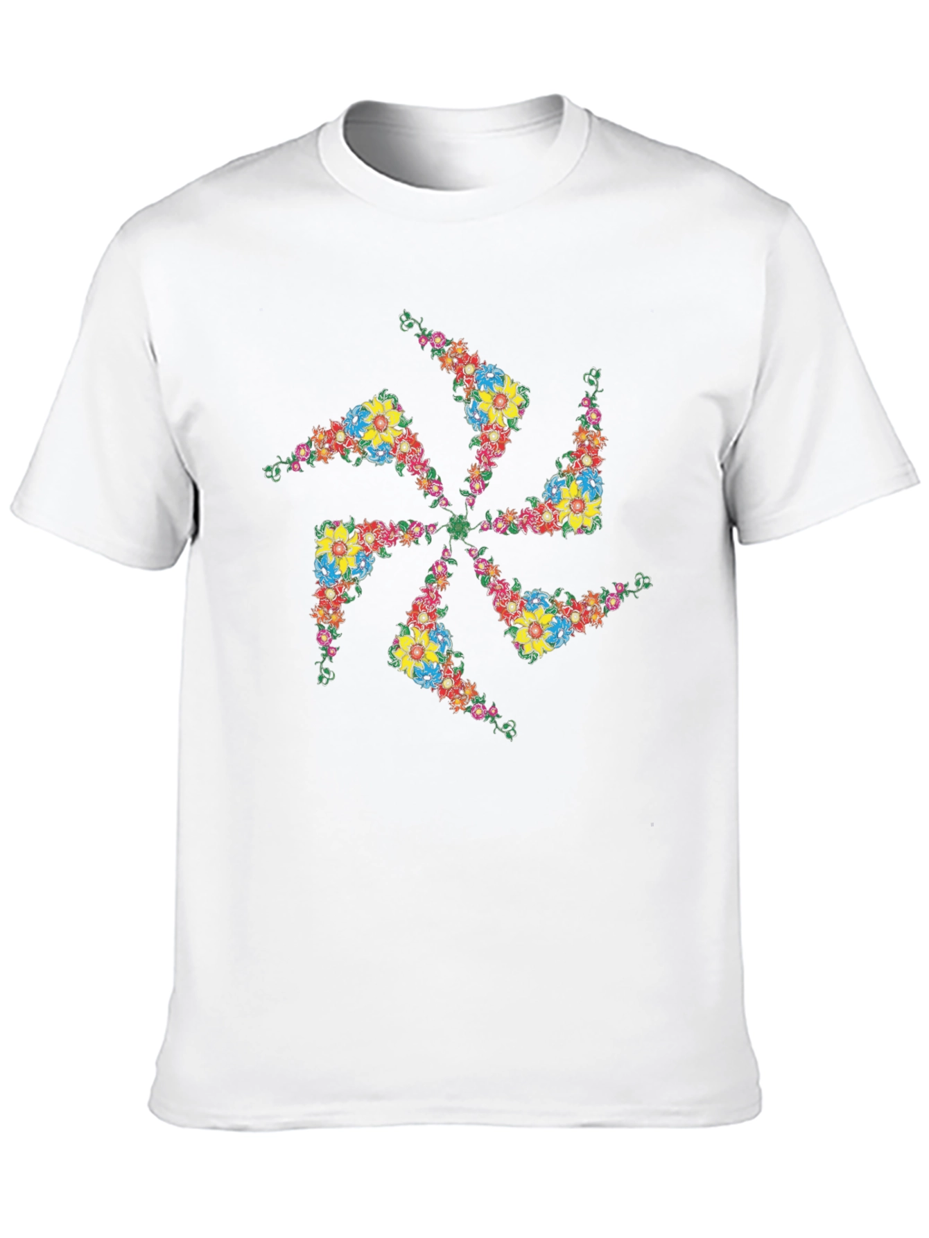 Floral Swirl Black T-Shirt