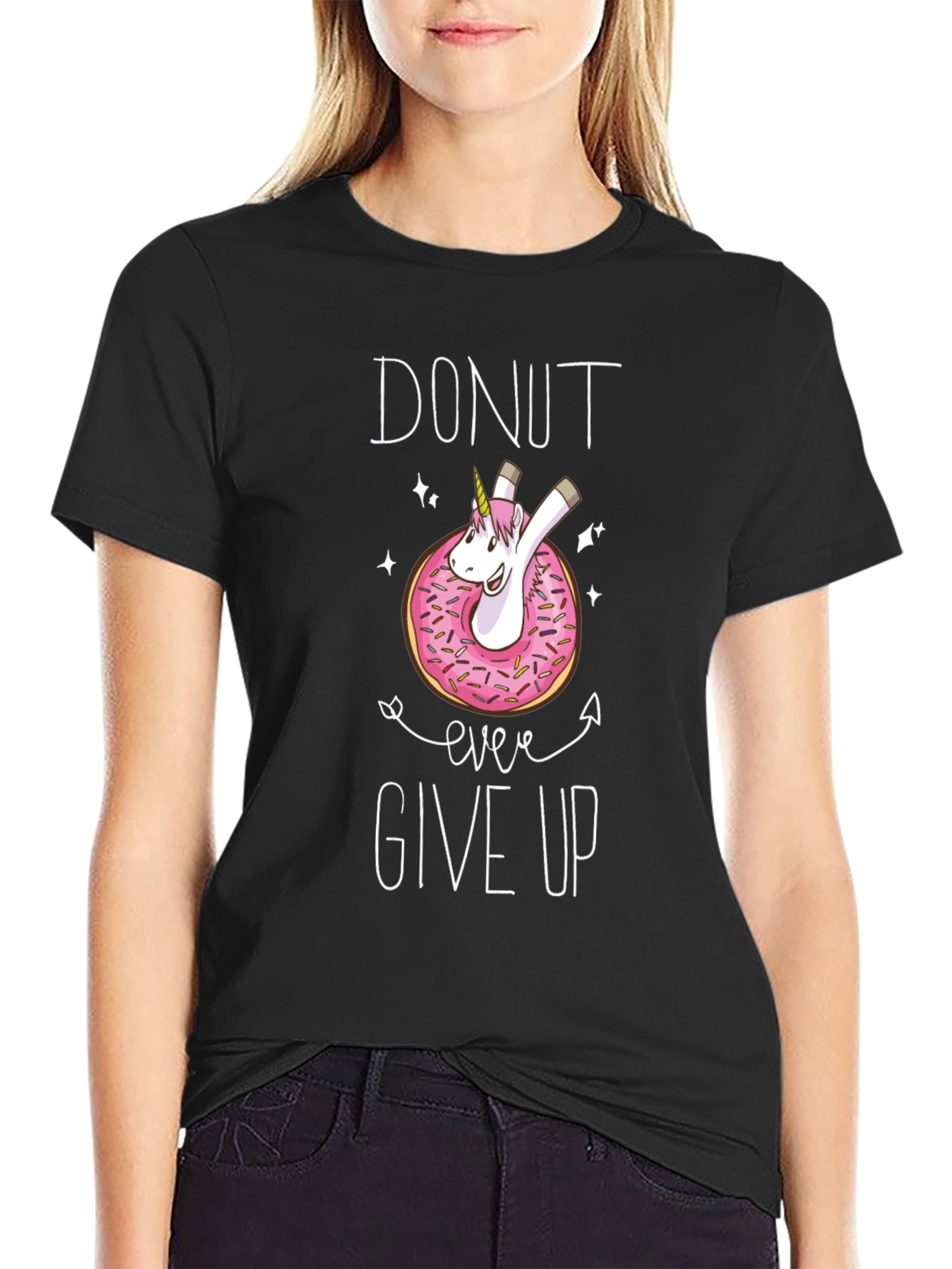 Donut Ever Give Up Unicorn T-Shirt