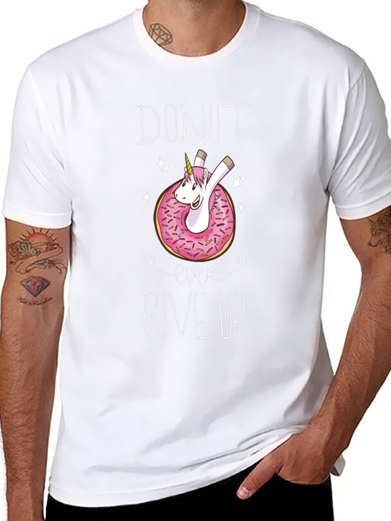 Donut Ever Give Up Unicorn T-Shirt