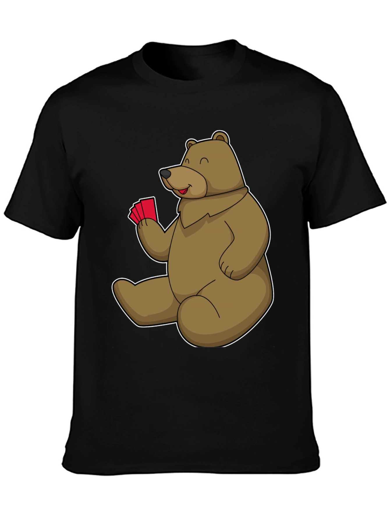 Bear Playing Cards Graphic Tee