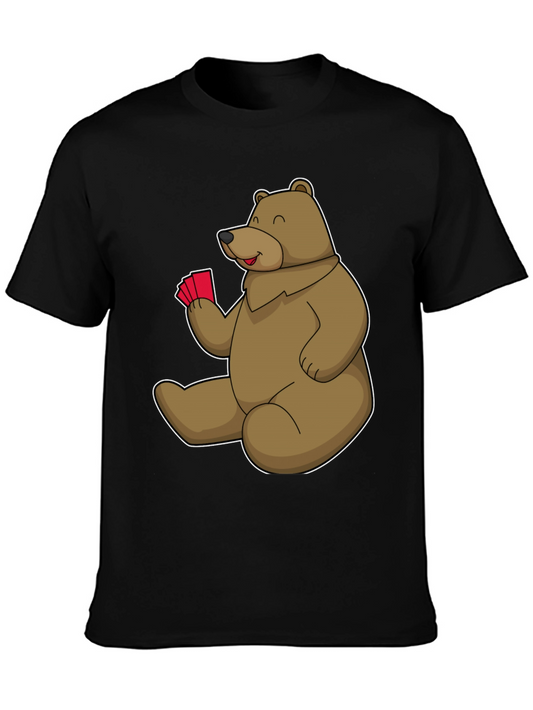 Bear Playing Cards Graphic Tee