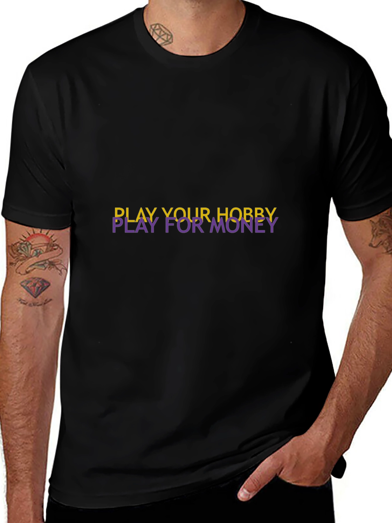 Play Your Hobby For Money Black Tee