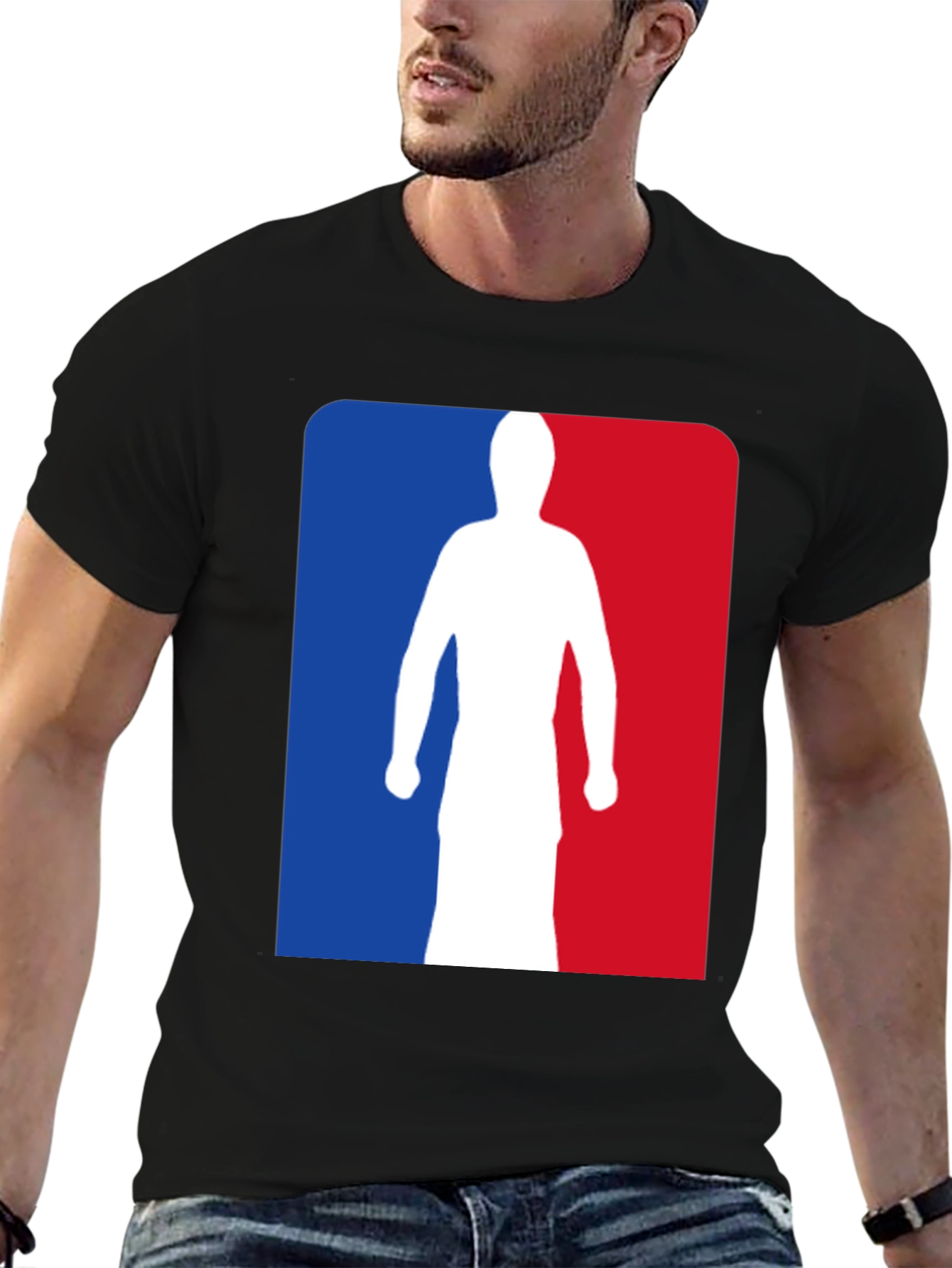 NBA Logo Silhouette Graphic Tee - Black