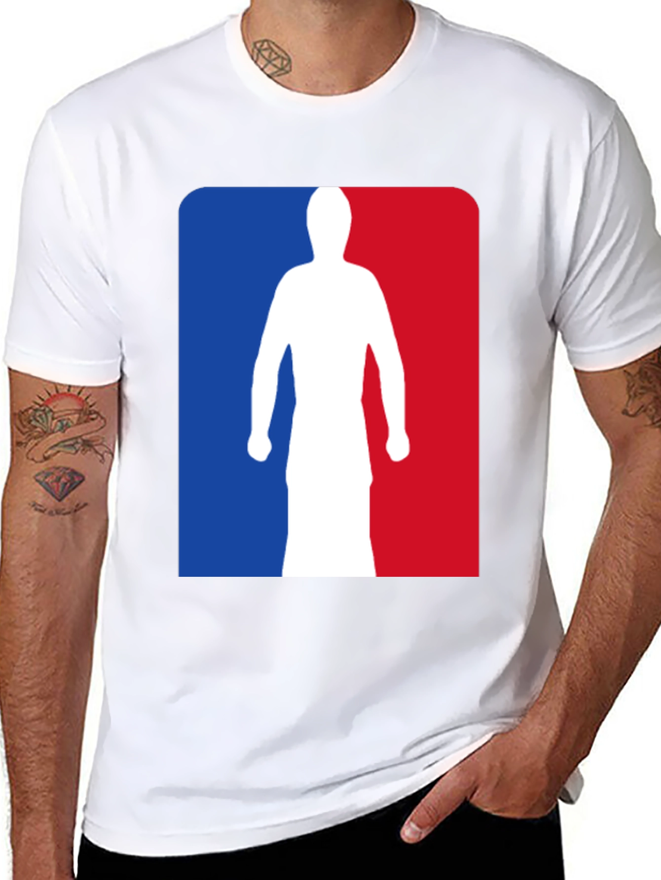 NBA Logo Silhouette Graphic Tee - Black