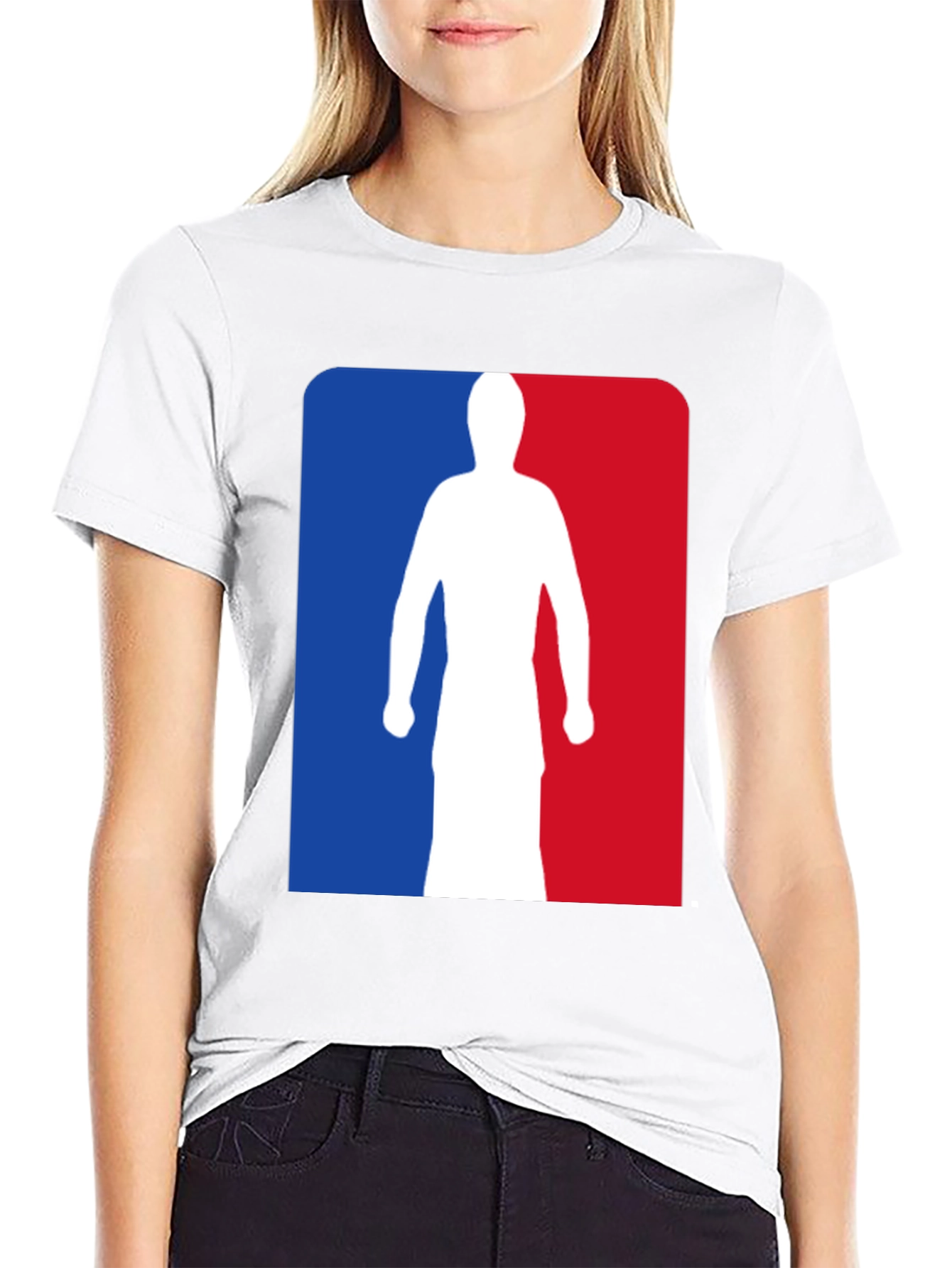 NBA Logo Silhouette Graphic Tee - Black