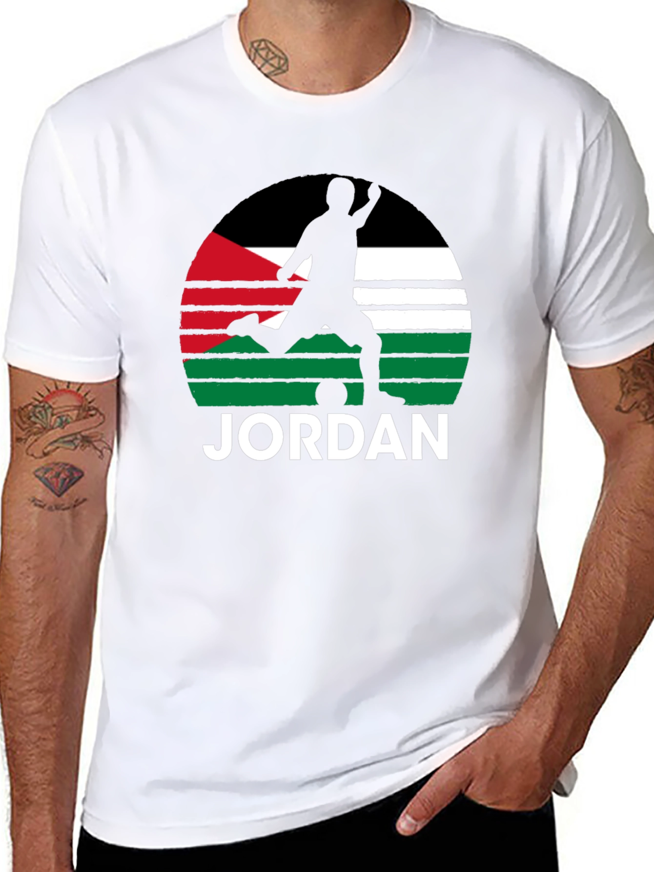 Jordan Soccer Flag Graphic Tee - Black