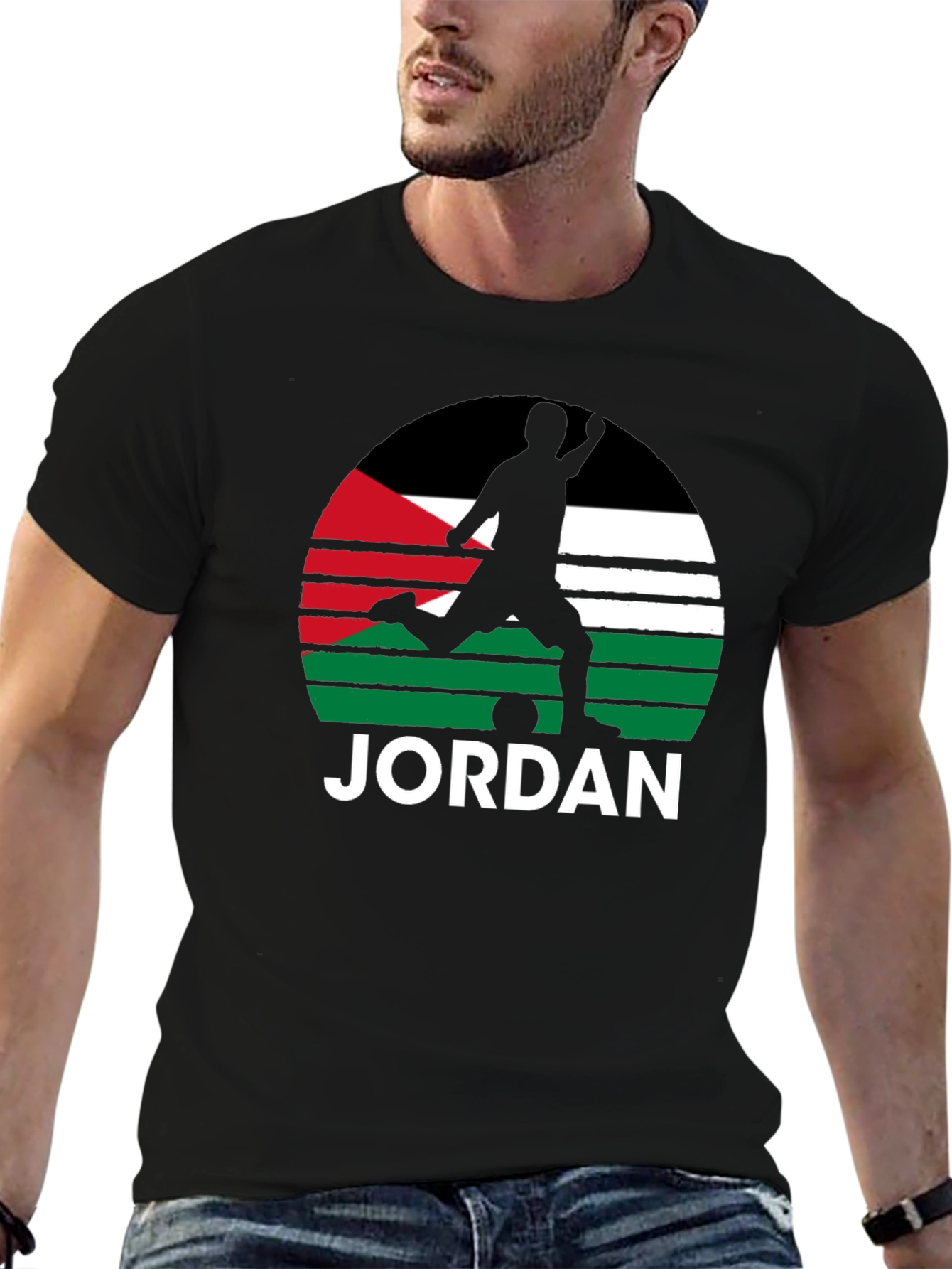 Jordan Soccer Flag Graphic Tee - Black