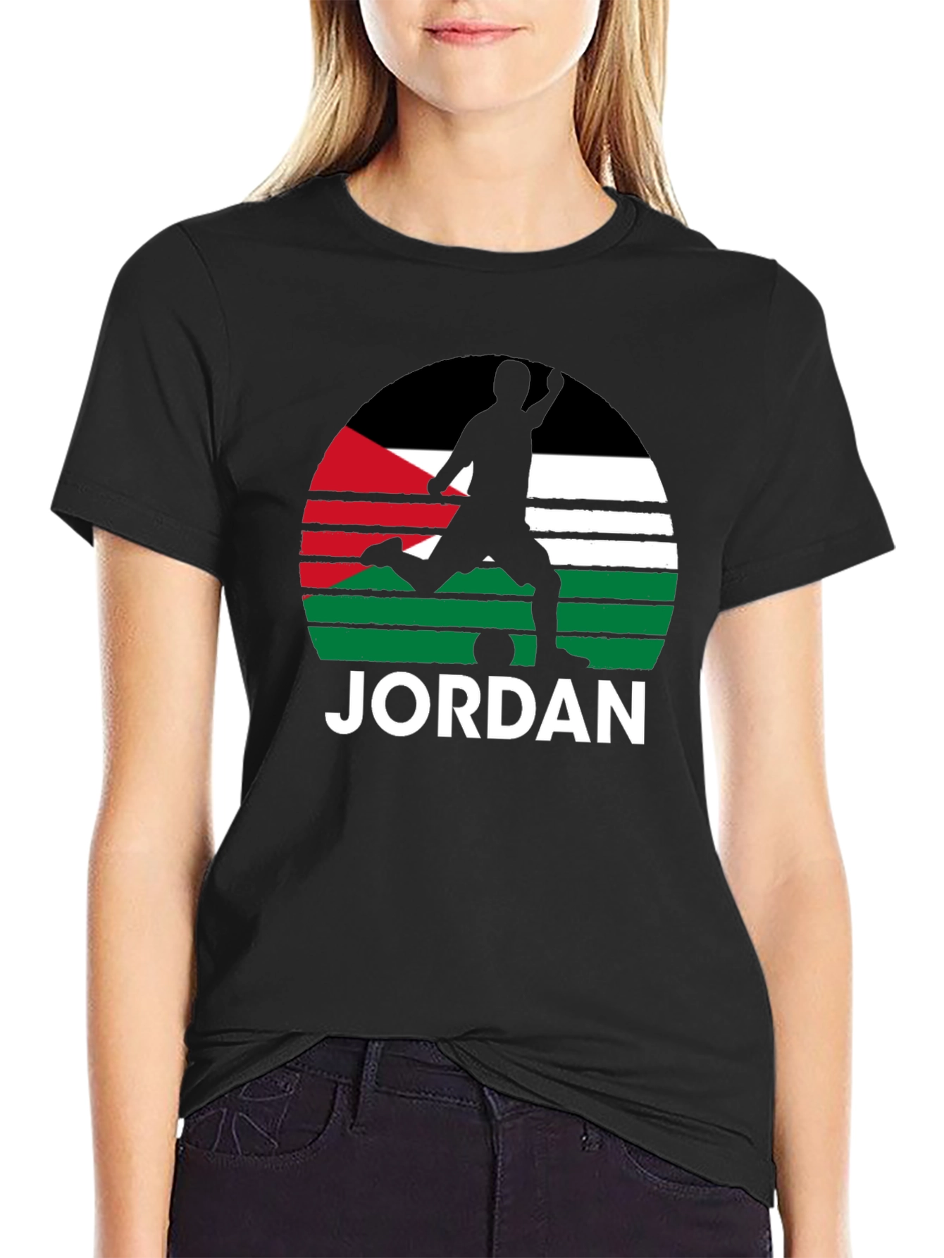 Jordan Soccer Flag Graphic Tee - Black