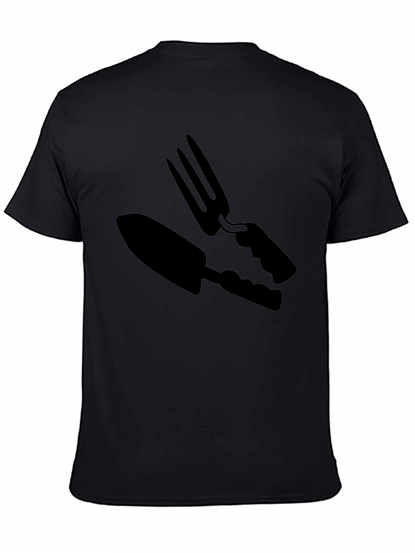 Gardening Tool Graphic Tee - Black Cotton Comfort