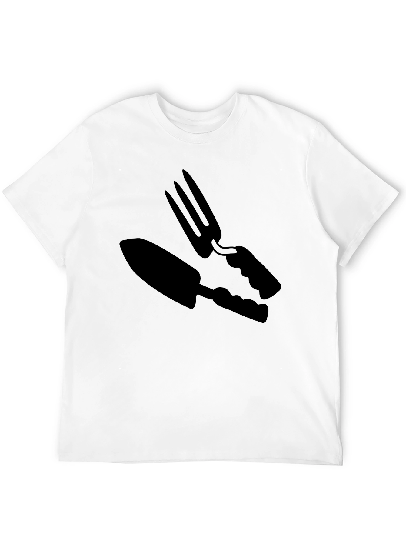 Gardening Tool Graphic Tee - Black Cotton Comfort