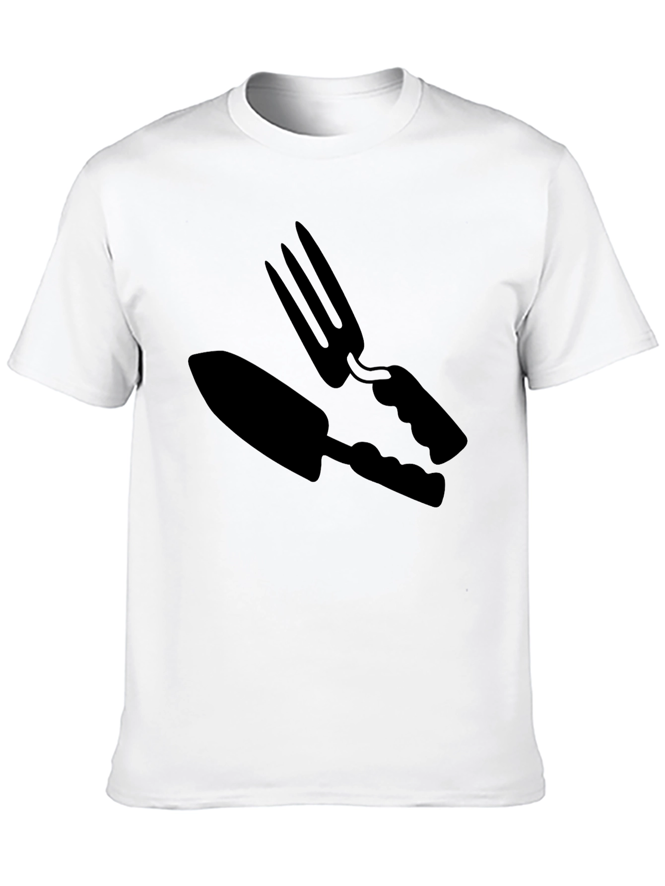 Gardening Tool Graphic Tee - Black Cotton Comfort