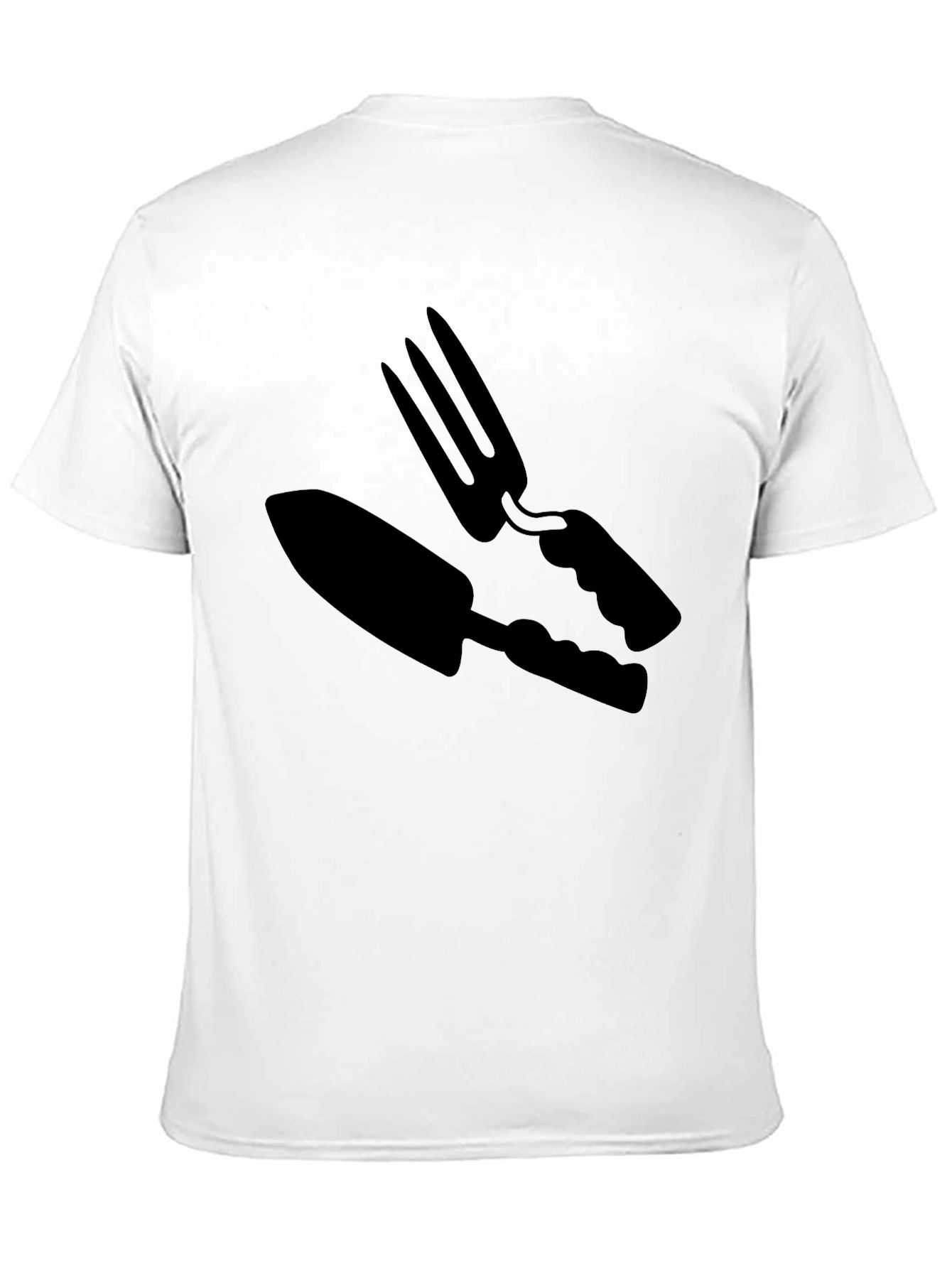 Gardening Tool Graphic Tee - Black Cotton Comfort