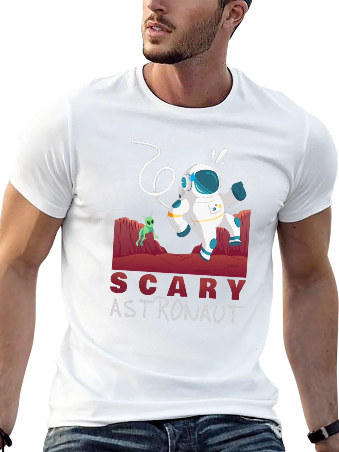 Scary Astronaut Graphic Tee