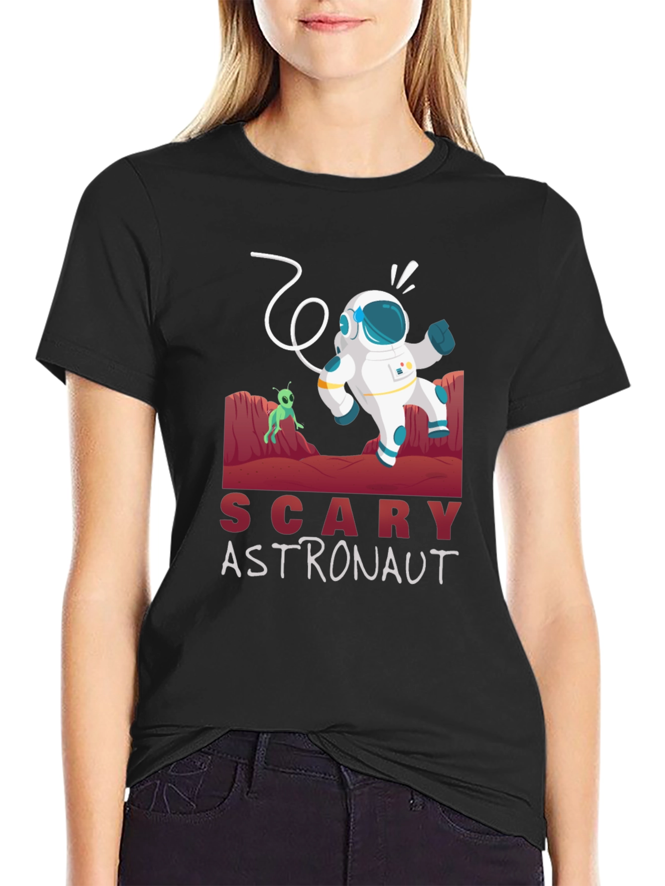 Scary Astronaut Graphic Tee
