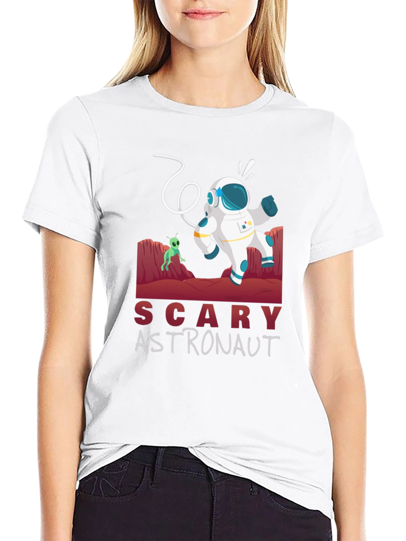 Scary Astronaut Graphic Tee