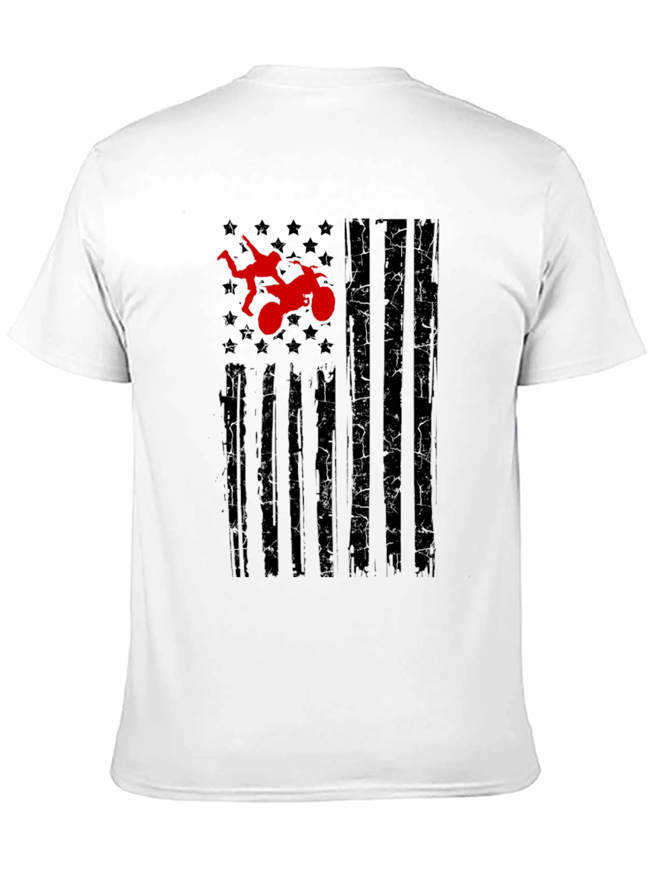 Motorcycle Stuntman Flag Graphic Tee