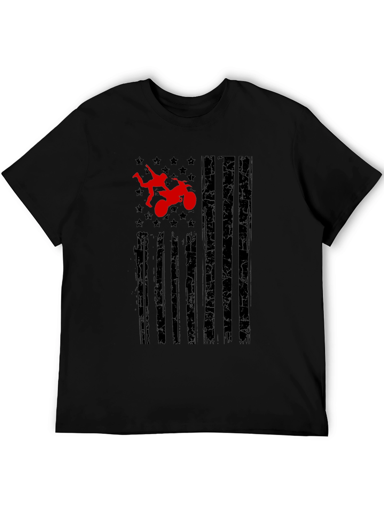 Motorcycle Stuntman Flag Graphic Tee
