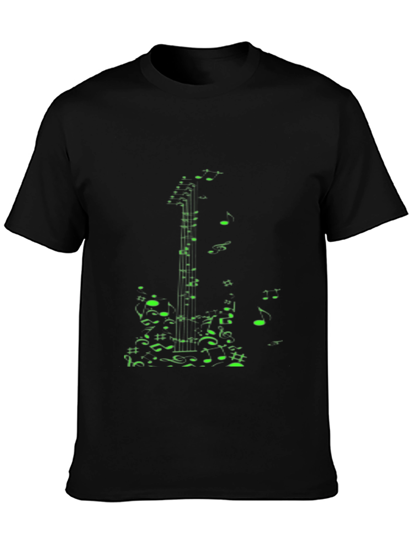 Musical Guitar Notes T-Shirt - Black
