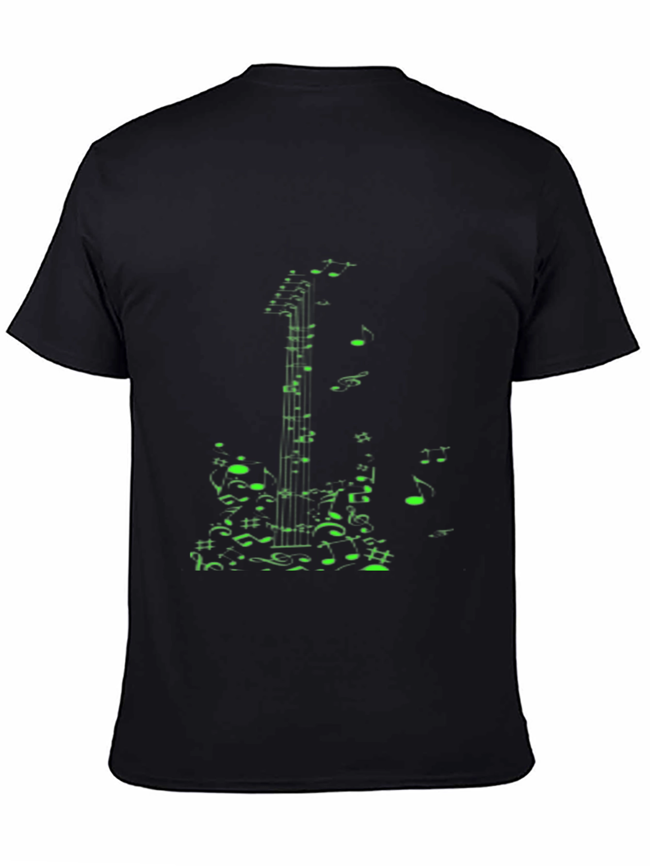 Musical Guitar Notes T-Shirt - Black