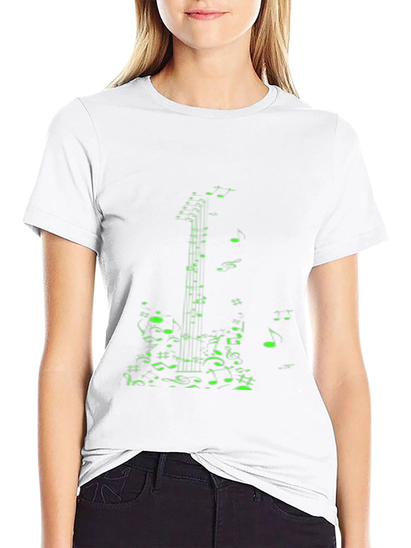 Musical Guitar Notes T-Shirt - Black