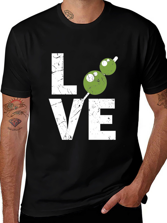 Love Olive Martini Black T-Shirt